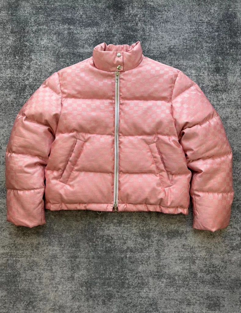 Louis Vuitton Louis Vuitton Pink Checkerboard Down Jacket Size US XS / EU 42 / 0 - 1 Thumbnail