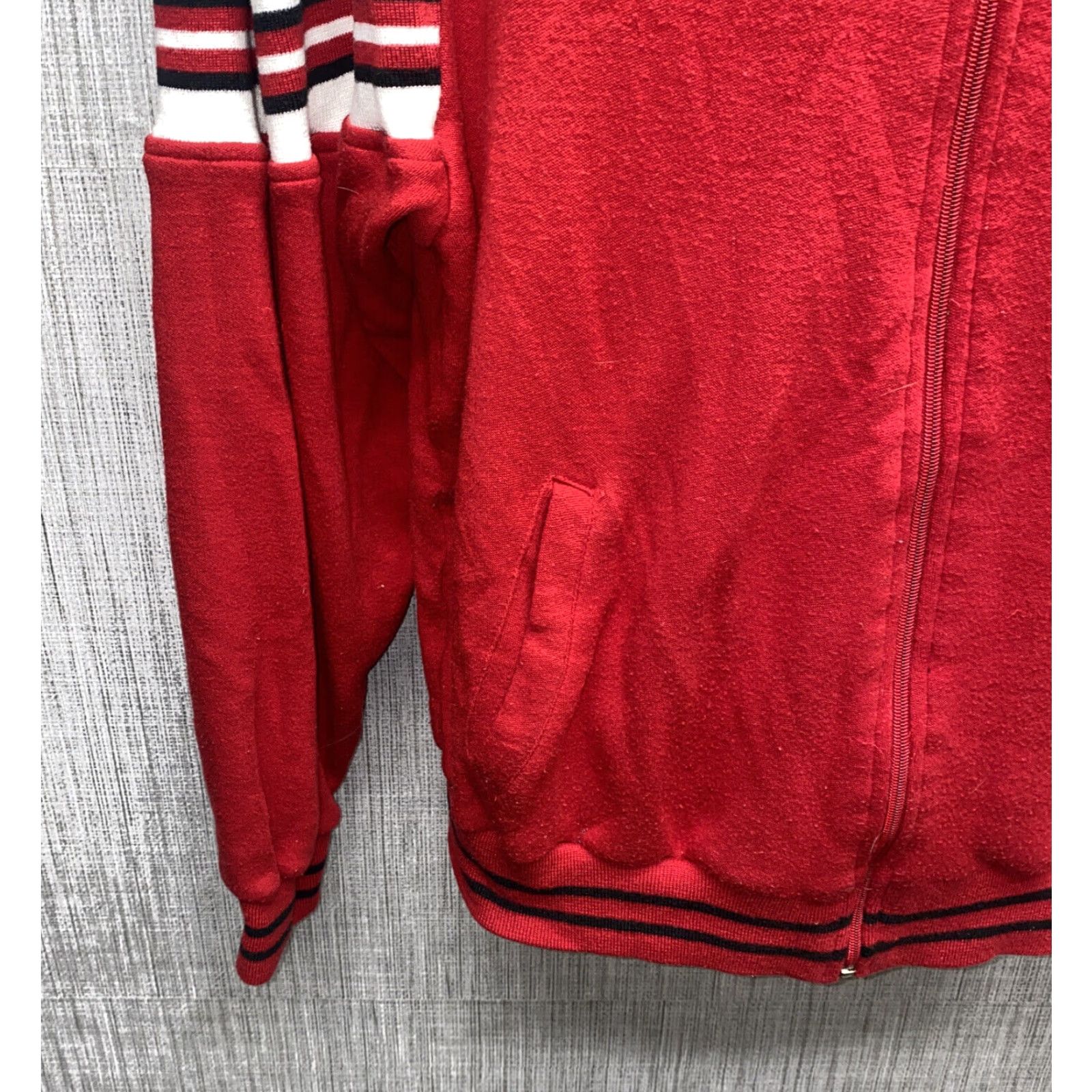 Pierre Cardin Pierre Cardin Mens Full Zip Acrylic Jacket Size Large Red Black Size US L / EU 52-54 / 3 - 4 Thumbnail