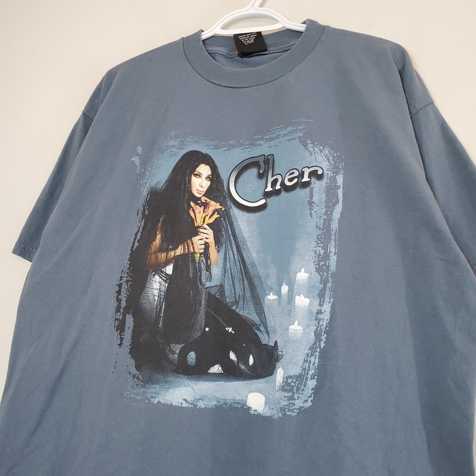 Vintage Vintage 2000 Cher Do You Believe Tour Shirt Blue Size XL Size US XL / EU 56 / 4 - 3 Thumbnail