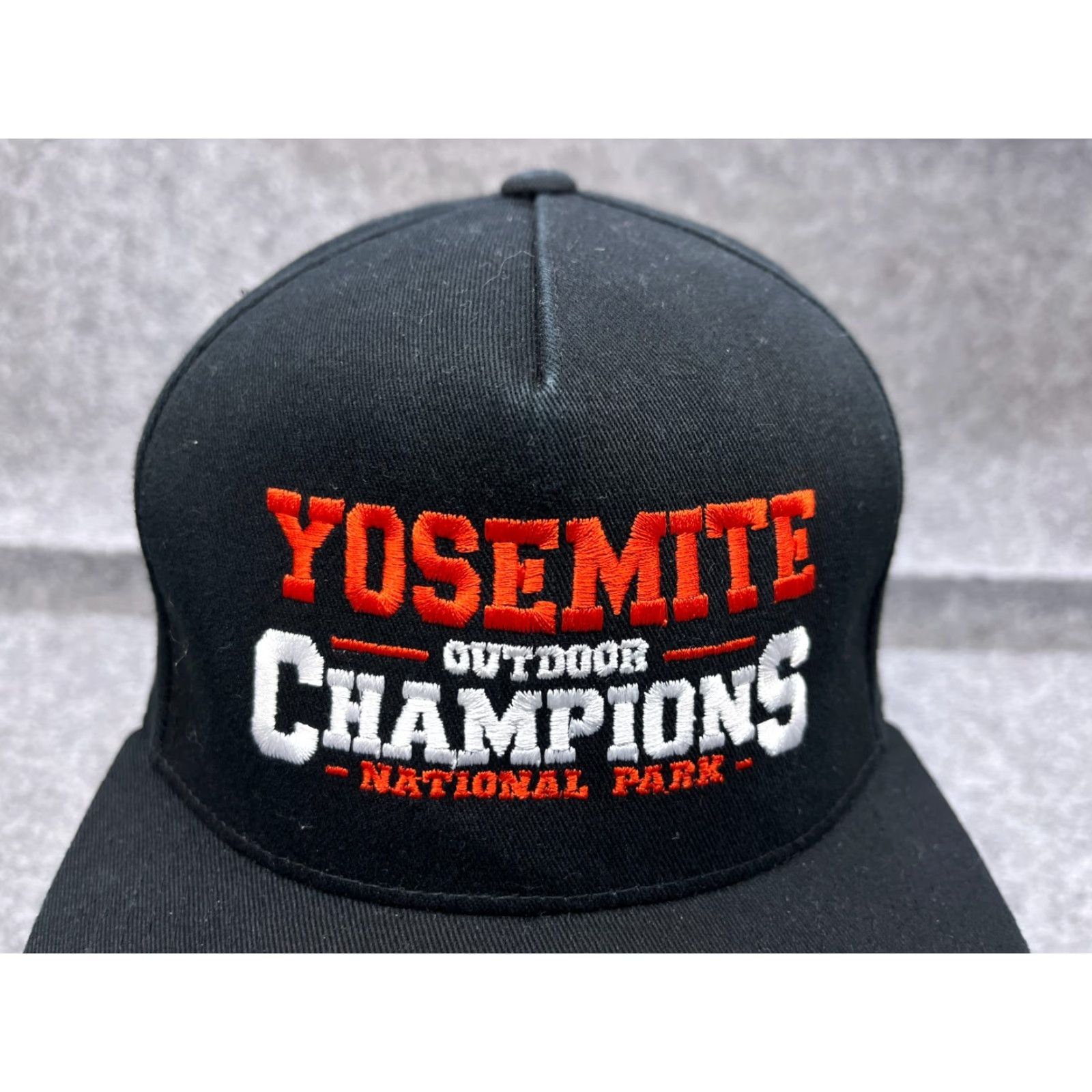 Vintage Yupoong Yosemite Outdoor Hat Cap Snap Back Adult One Size Black - Baseball Cap, Twill, Adjustable, Casual Men’s Hat Size US M / EU 48-50 / 2 - 2 Thumbnail