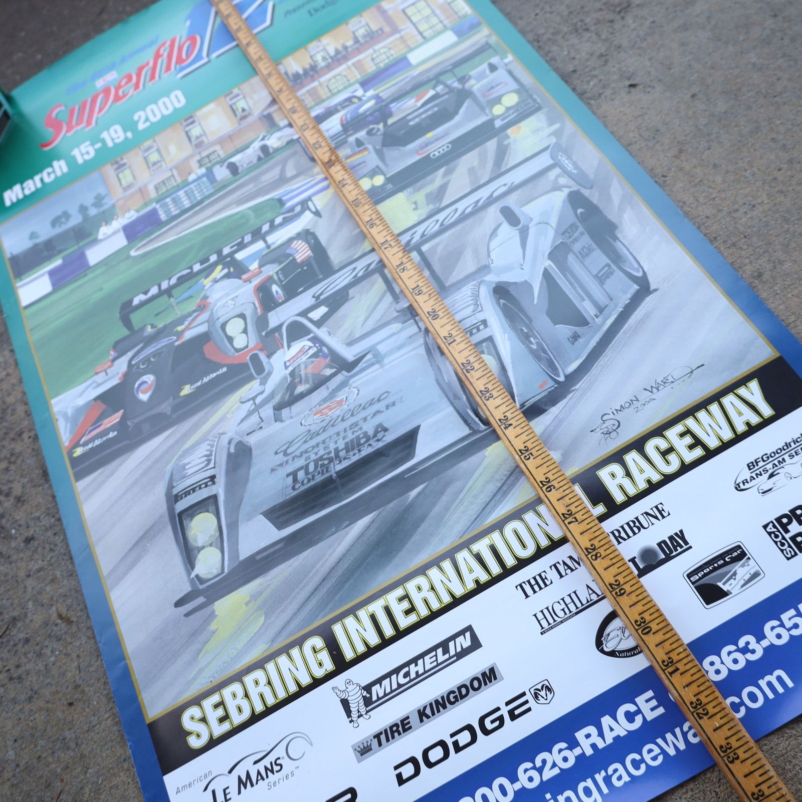 Vintage Original Vintage 2000 SuperFlo12 Racing Poster 20"x33" Size ONE SIZE - 12 Thumbnail