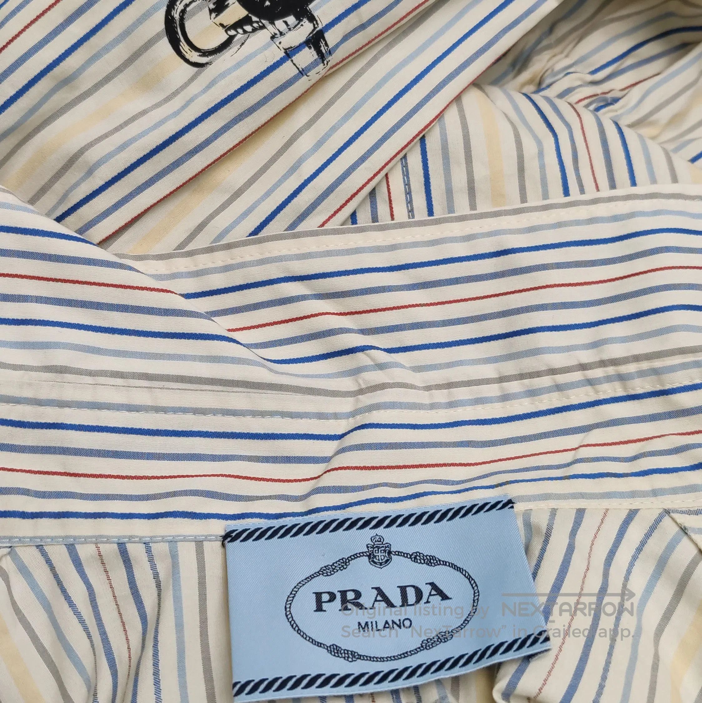 Prada Prada Striped Long Sleeve Mermaid Dress . Size S / US 4 / IT 40 - 8 Thumbnail