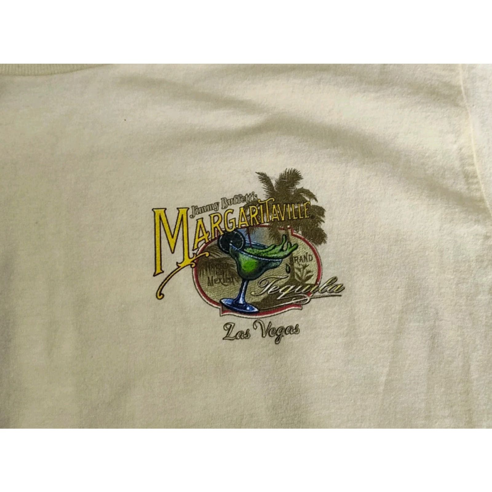 Vintage Vintage Jimmy Buffett Margaritaville 2002 Las Vegas Graphic T-Shirt Men M Yellow Beach Music Summer Size US M / EU 48-50 / 2 - 3 Thumbnail