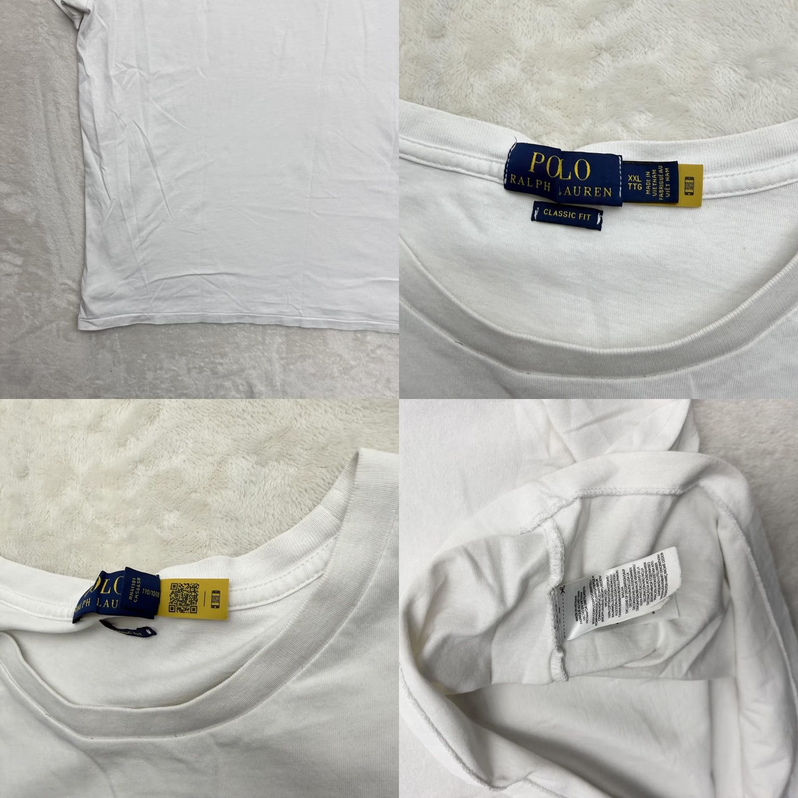 Polo Ralph Lauren Polo Ralph Lauren Shirt Mens 2XL White Crewneck Logo Graphic Tee Short Sleeve Jersey Cotton Vintage No Size US XXL / EU 58 / 5 - 10 Thumbnail