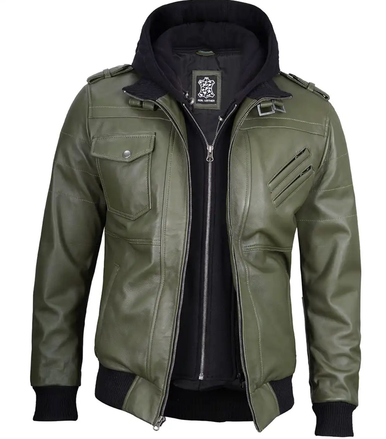 Other Handmade Leather Jacket Mens Leather Jacket Leather Jacket Size US XXL / EU 58 / 5 - 3 Thumbnail