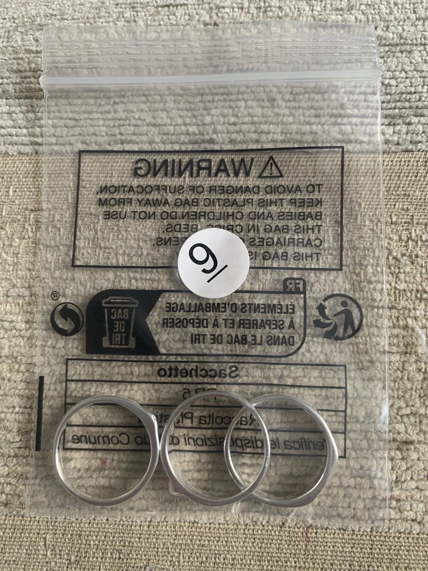 Jewelry SIZE 9 Face Eye Nose Mouth Rings Stainless Steel Ring Size ONE SIZE - 6 Thumbnail