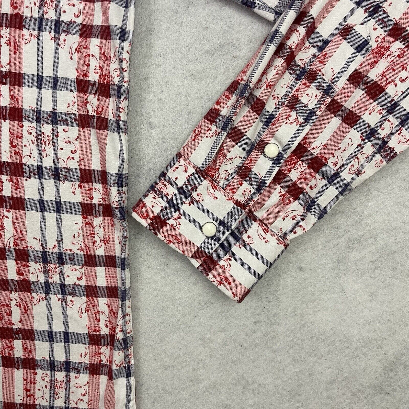 Scully Scully Western Shirt Mens Size Large L Red Plaid Pearl Snaps Size US L / EU 52-54 / 3 - 10 Thumbnail