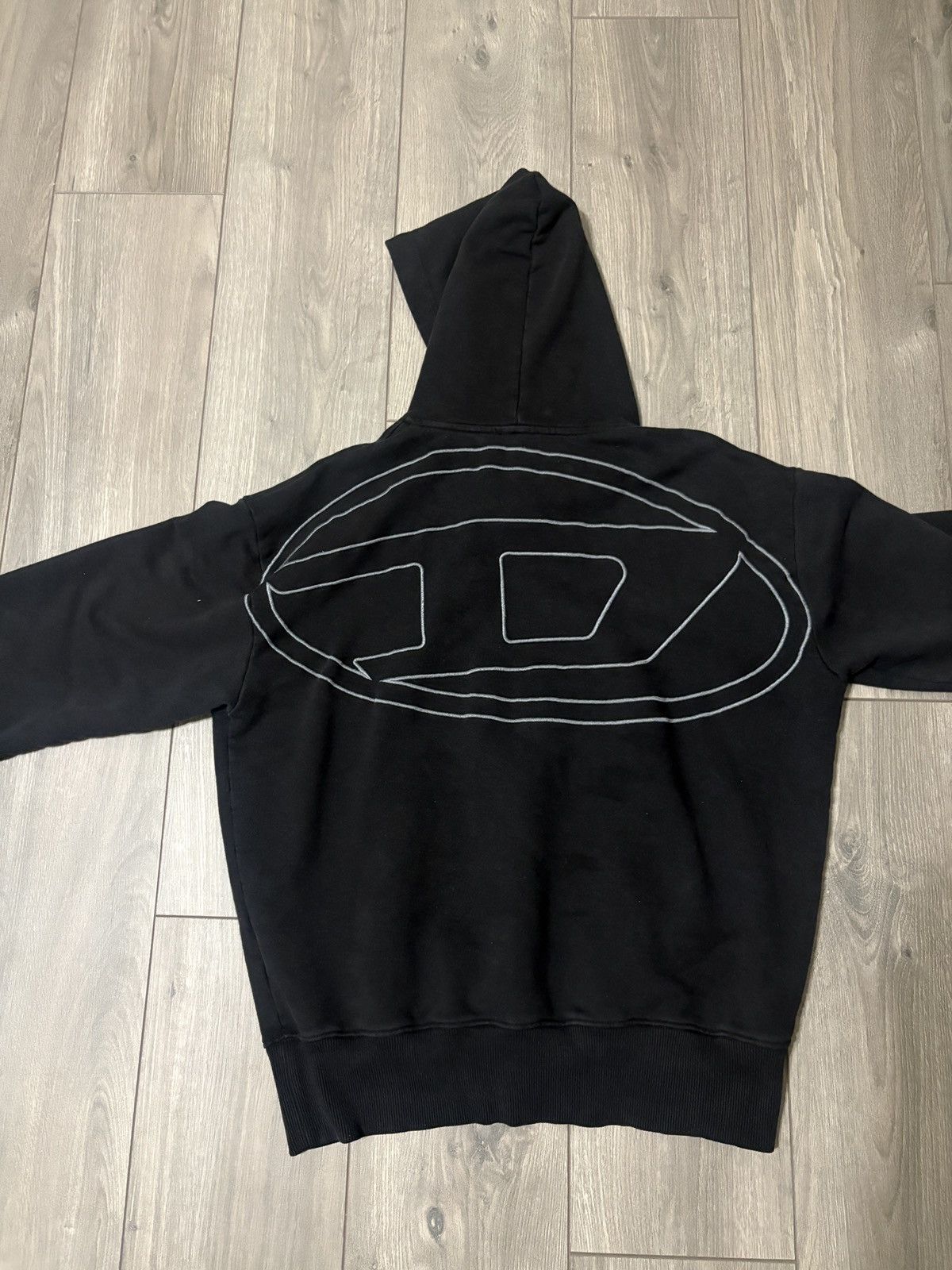 Diesel Black Diesel Hoodie With Back Design Size US M / EU 48-50 / 2 - 2 Thumbnail