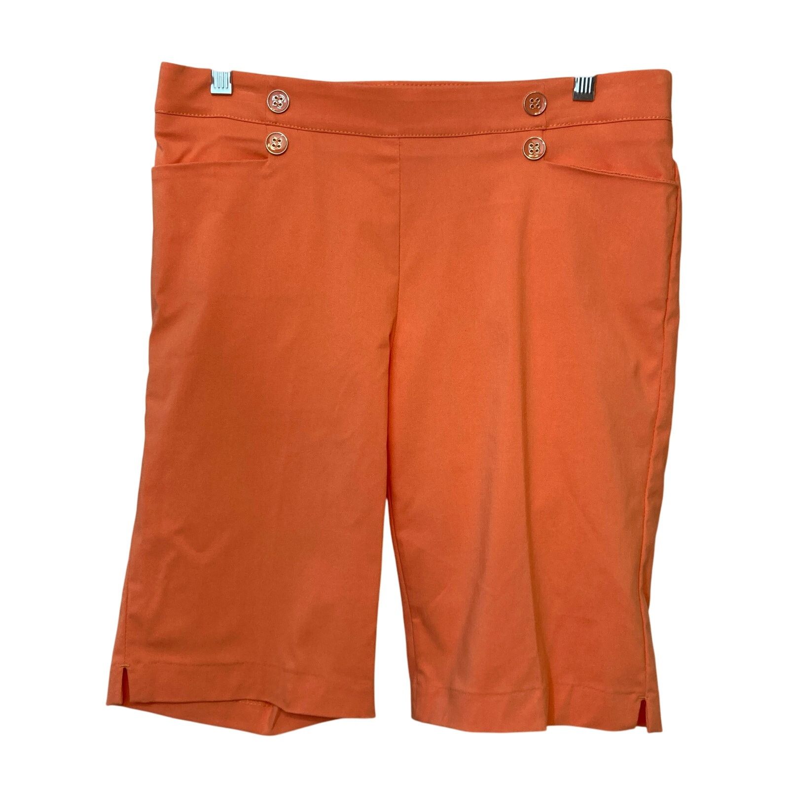 Other Verve Blues Salmon Pink Orange Pull On Button Bermuda Shorts Size 30" / US 8 / IT 44 - 1 Thumbnail