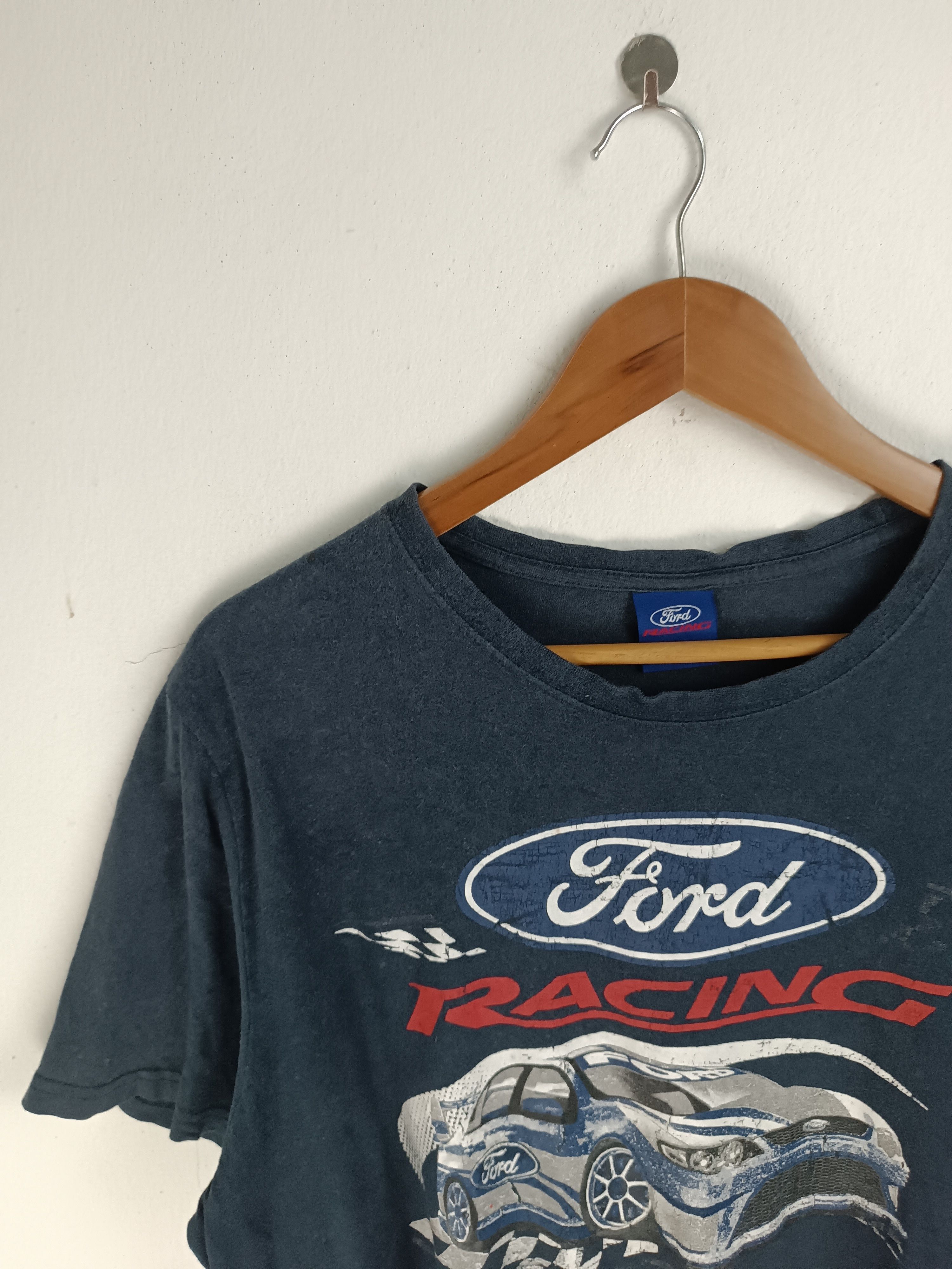 NASCAR VINTAGE FORD RACING RALLY NASCAR JDM F1 FADED TEE Size US L / EU 52-54 / 3 - 5 Thumbnail