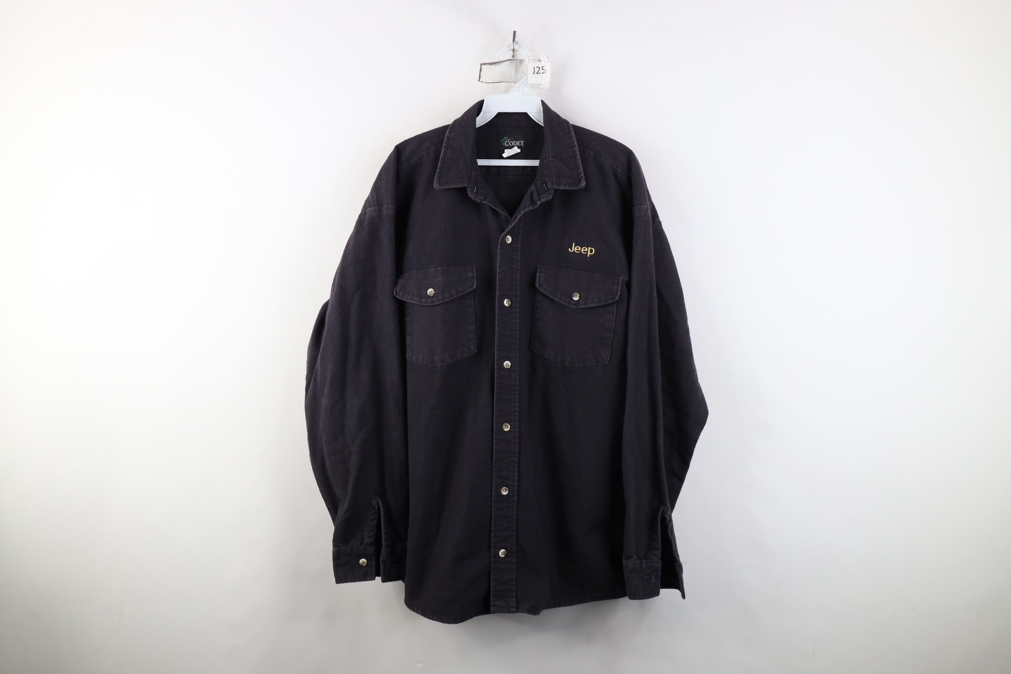 Vintage Vintage 90s Jeep Motor Company Chamois Cloth Button Shirt Size US L / EU 52-54 / 3 - 1 Thumbnail