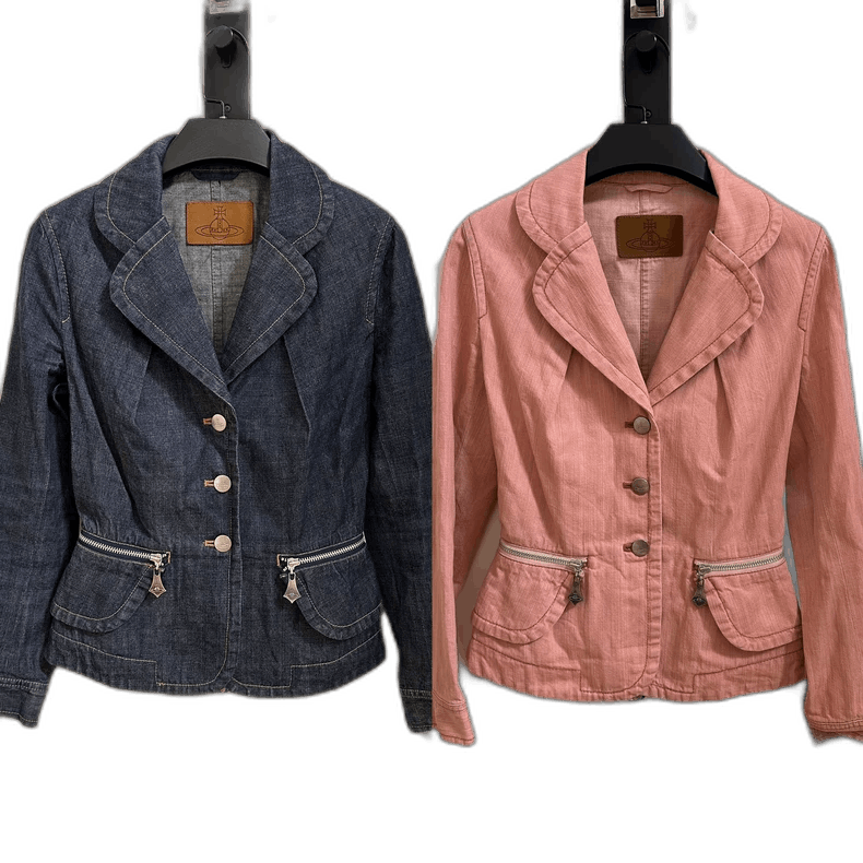 Vivienne Westwood Vivienne Westwood Denim Heart Collar Blazer Jacket - dmc Size M / US 6-8 / IT 42-44 - 1 Thumbnail