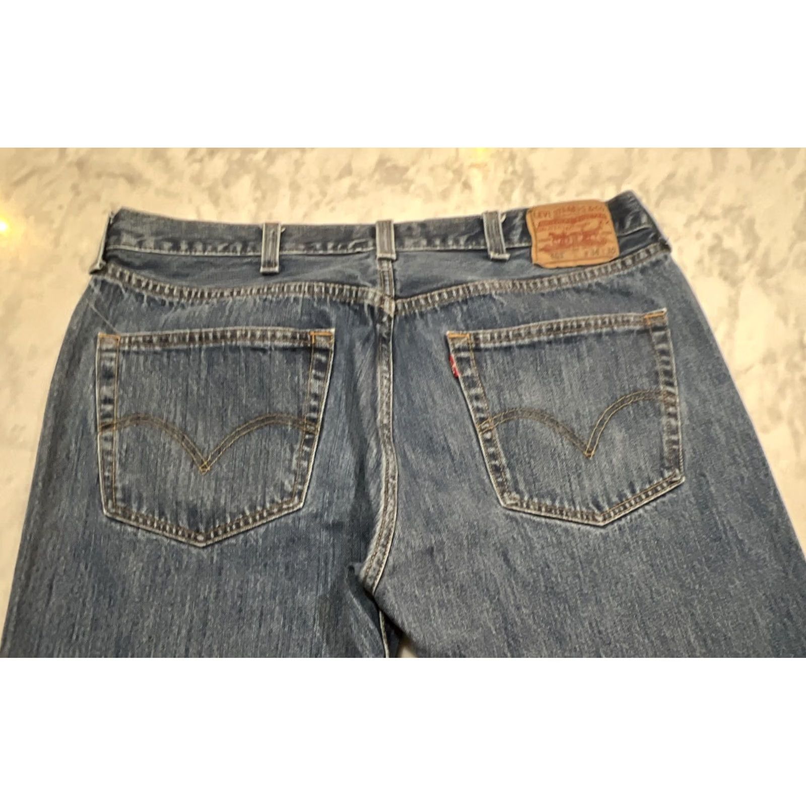 Levi's LEVIS 501 Original Straight Leg Jeans Men Button Fly 38x30 Measure 36x29 Size US 38 / EU 54 - 4 Thumbnail