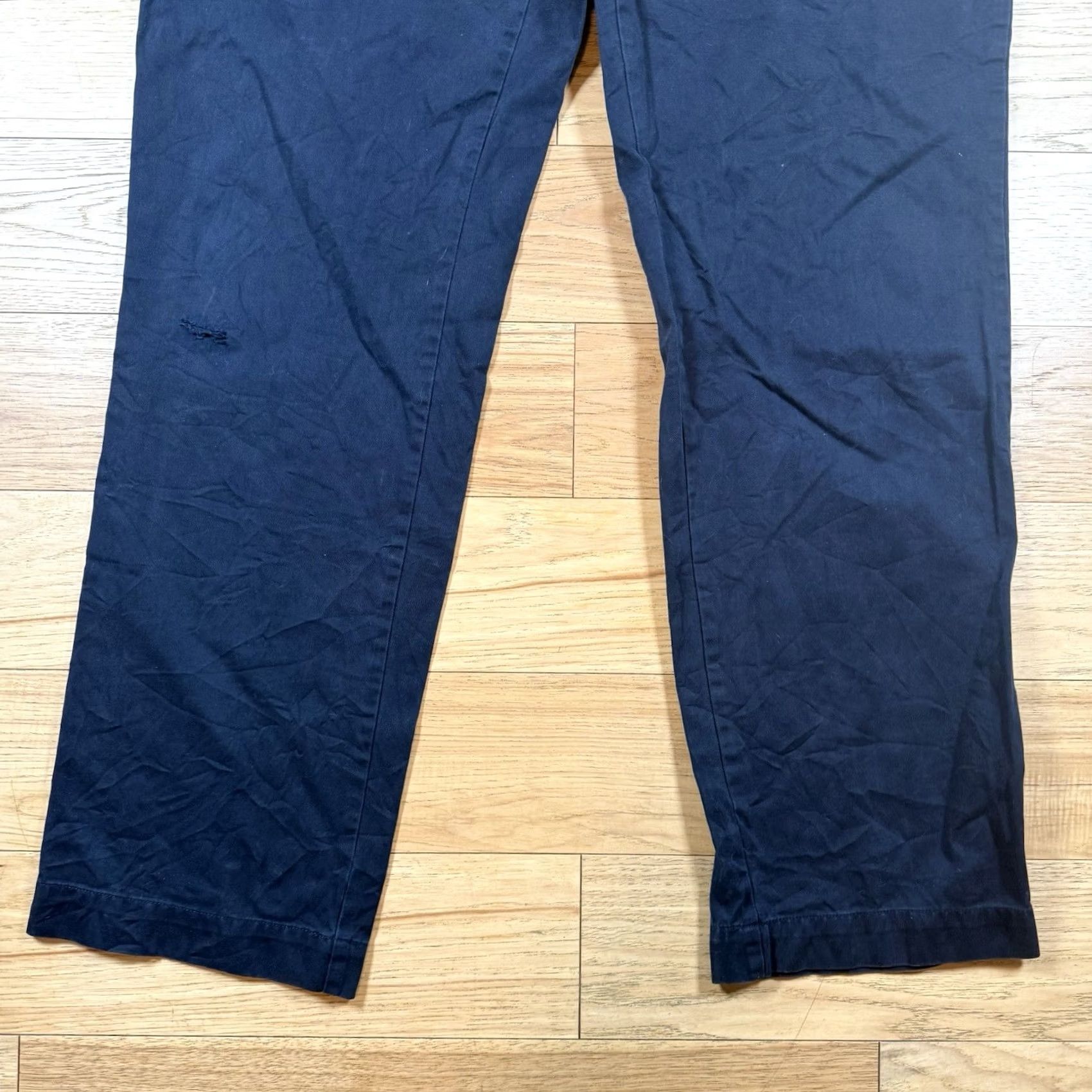 Polo Ralph Lauren VINTAGE Polo Ralph Lauren Chino Pants Mens Blue 40x36 Straight Leg Distressed 40 Blue Chino Mens Pants Size US L / EU 52-54 / 3 - 2 Thumbnail