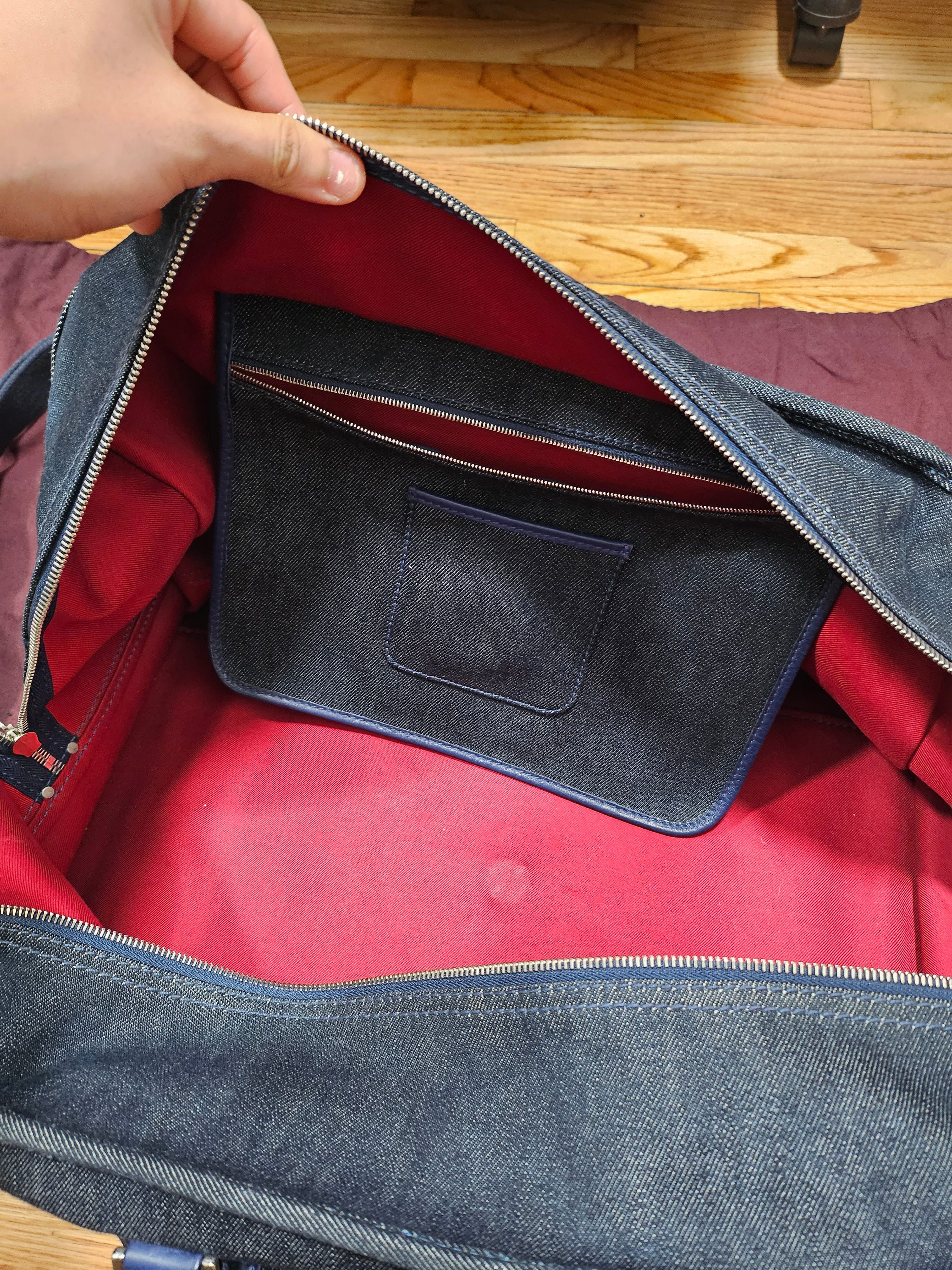 Mulberry Mulberry Denim Clipper Style Holdall Weekender Bag Size ONE SIZE - 7 Thumbnail