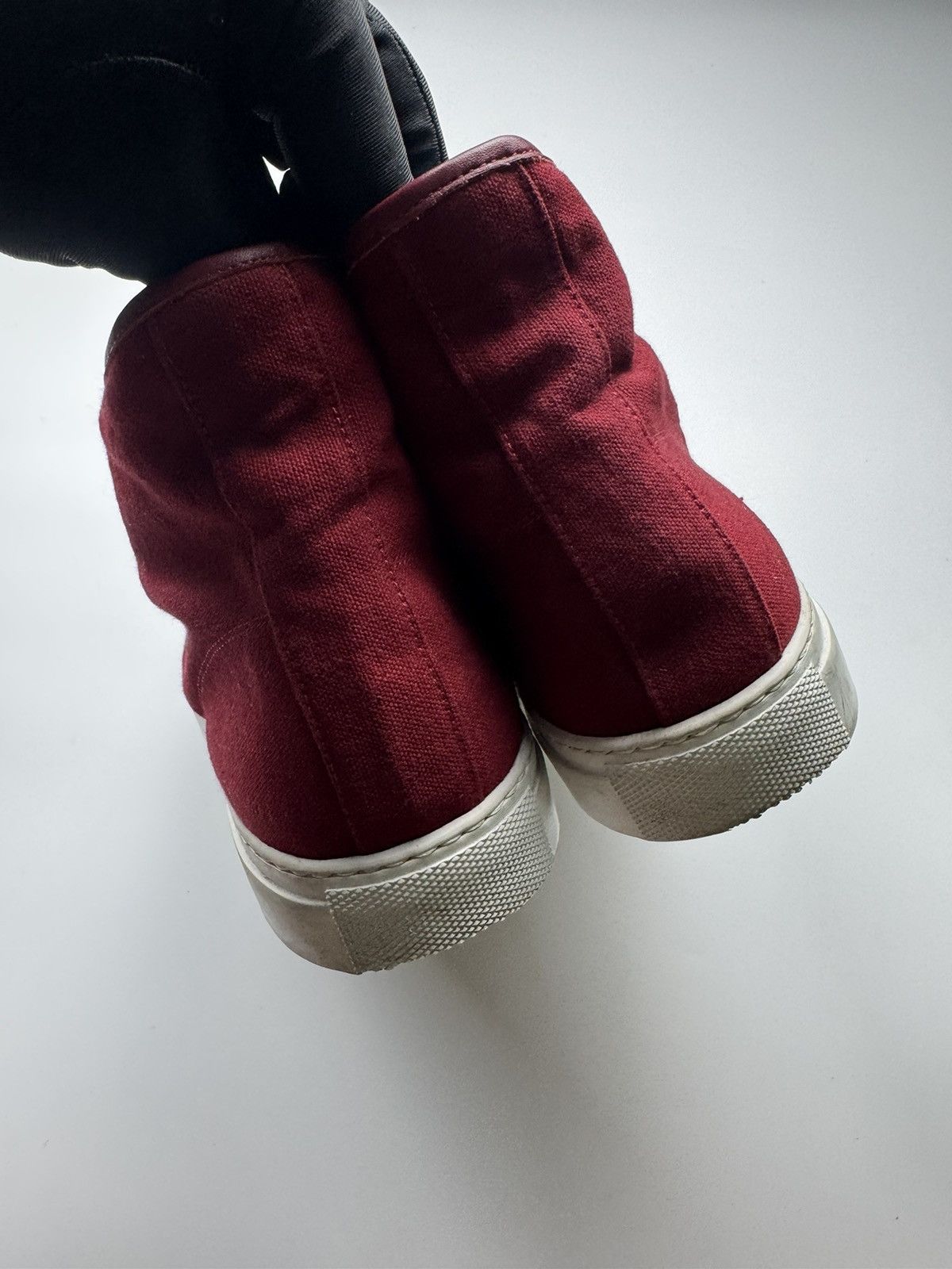 Common Projects 2015 S/S Common Projects High Top Red Suede Sneakers Size US 10 / EU 43 - 5 Thumbnail