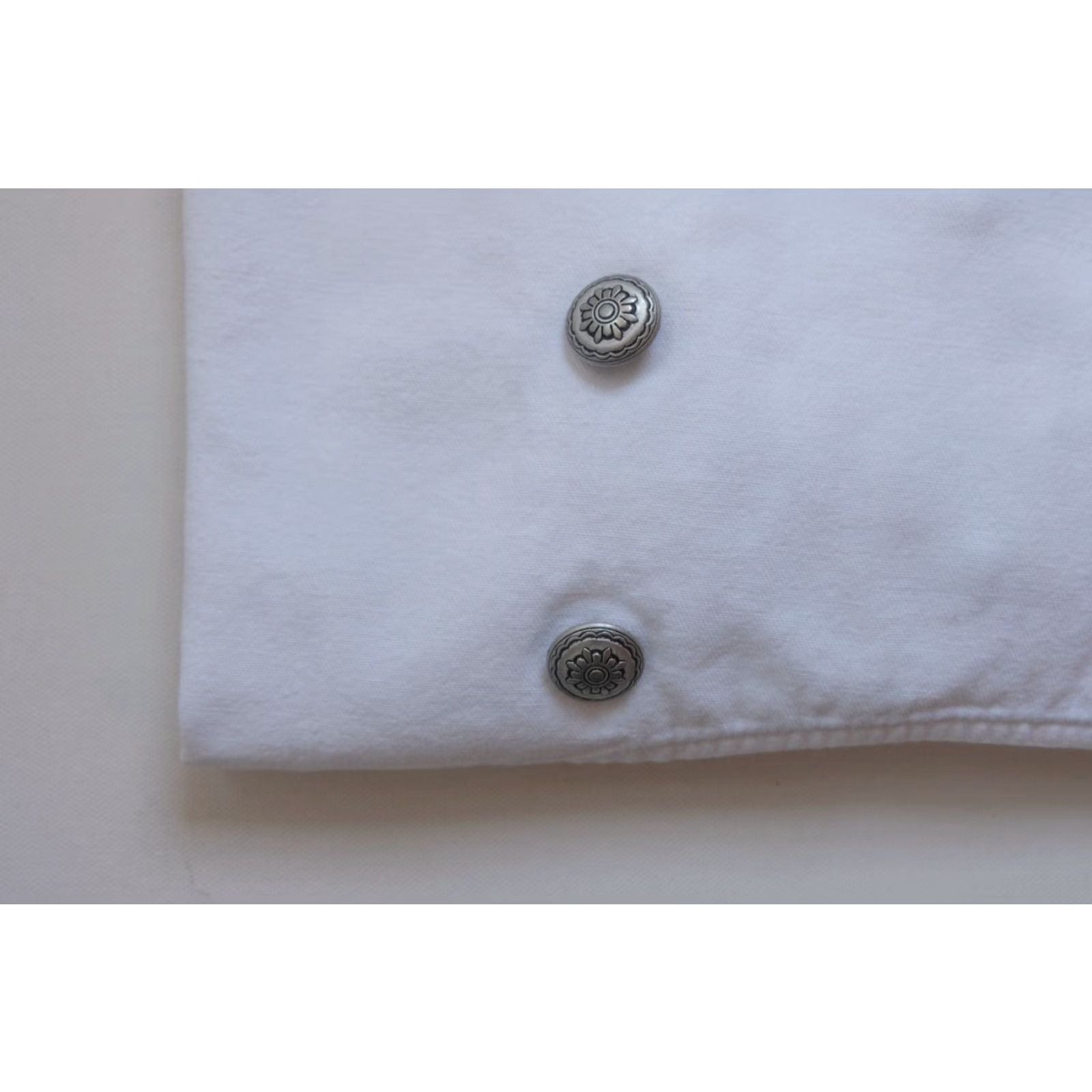 Vintage VINTAGE Santa Fe Lady Western Shirt AZTEC White Button SZ M USA Made 1980s 1990s Embellished Western Collar Mens Womens Girls Boys Size M / US 6-8 / IT 42-44 - 5 Thumbnail
