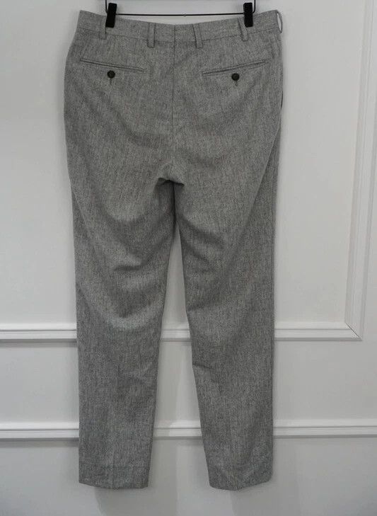 Suitsupply Men Suitsupply Soho Turn - Up Trousers Flannel Wool UK/US40 Size 40R - 2 Thumbnail