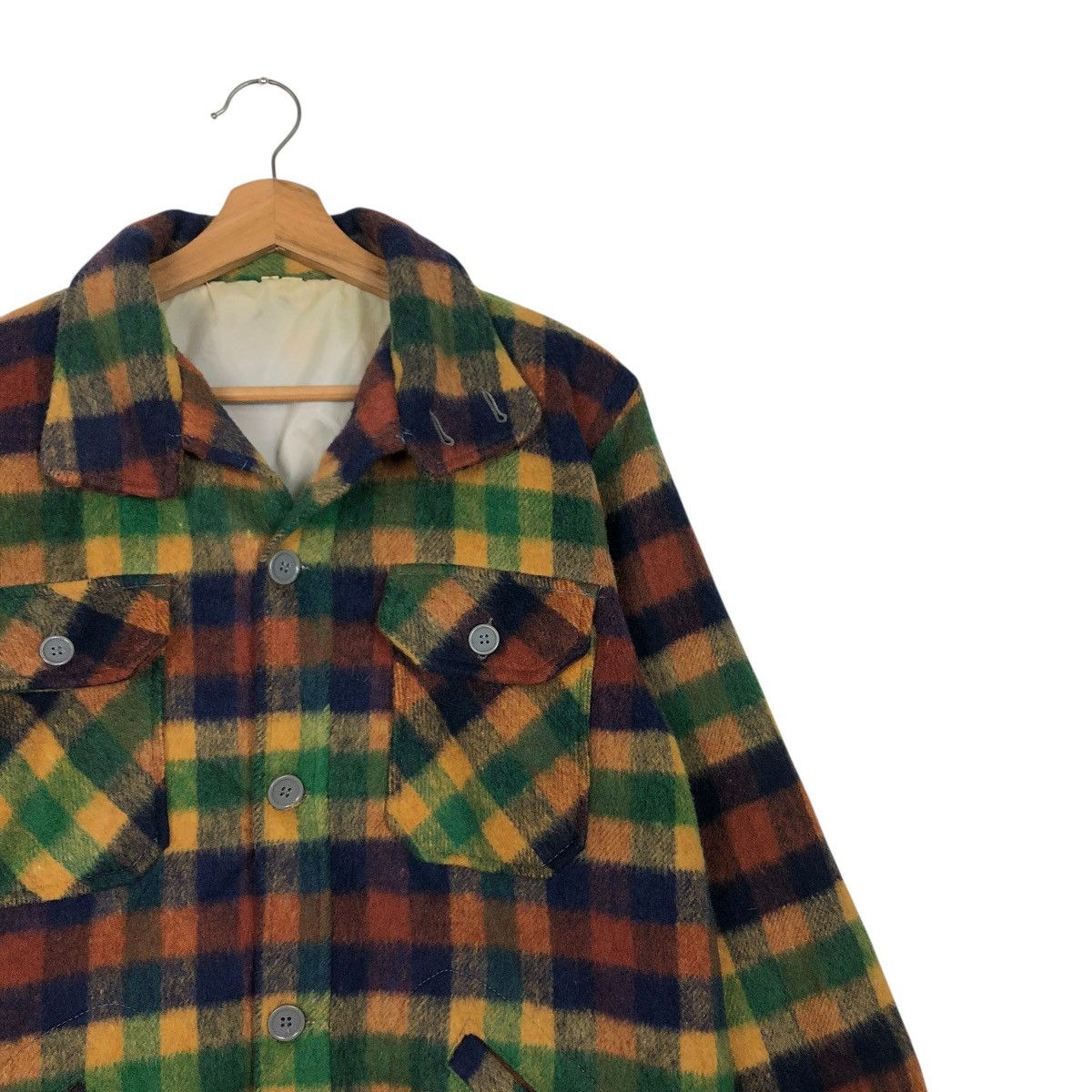 Japanese Brand 🔥VINTAGE WOOL CHORE JACKET TARTAN UNBRANDED ISSEY MIYAKE Size US M / EU 48-50 / 2 - 8 Thumbnail