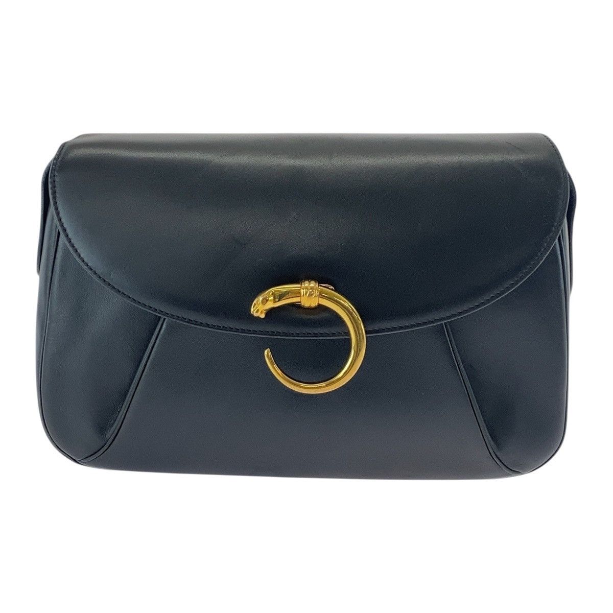 Cartier Cartier Panthère Leather Shoulder Bag Leather Crossbody Bag in Black, Women's