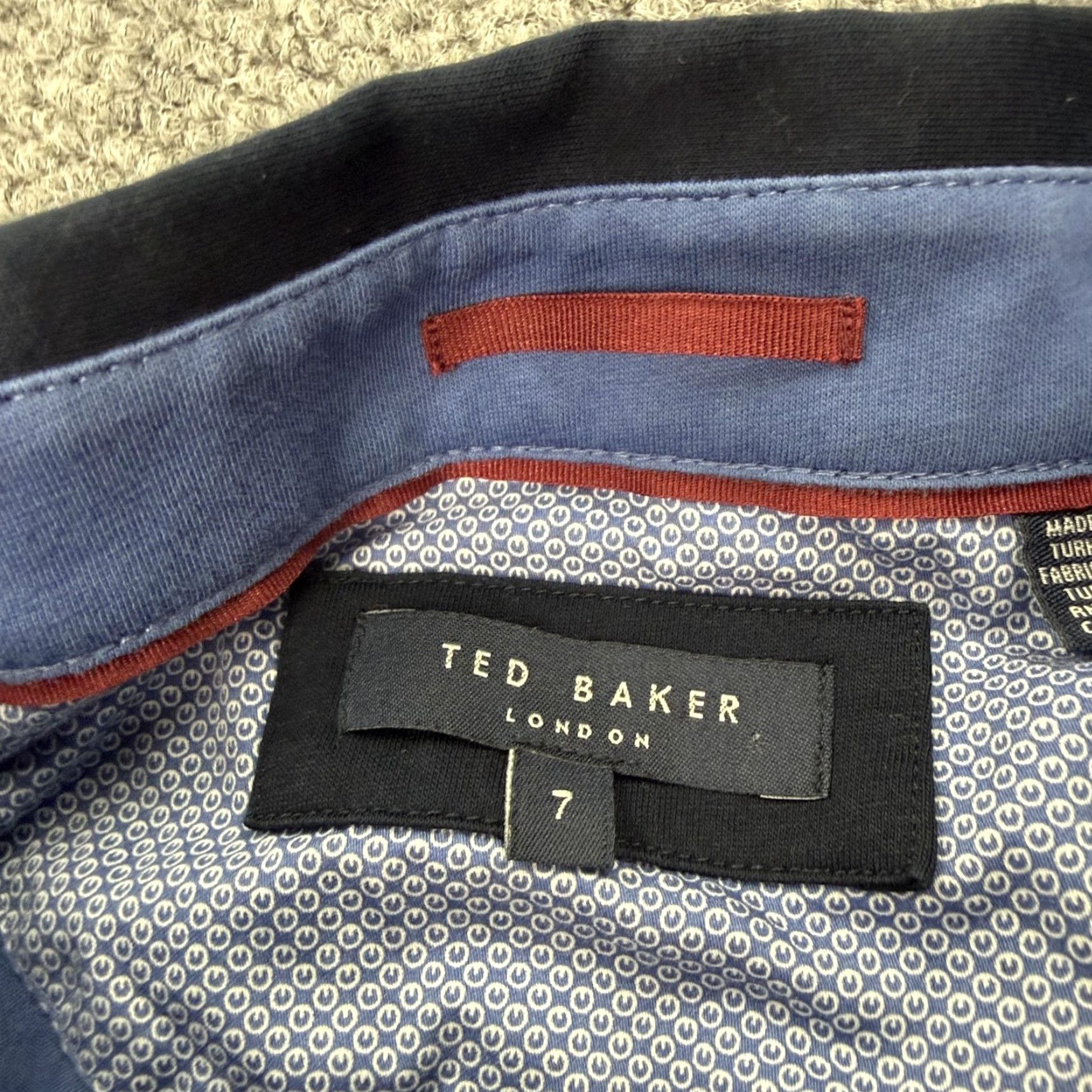 Ted Baker Ted Baker Polo Shirt Mens 2XL Blue Cotton Contrast Collar Short Sleeve Size US XXL / EU 58 / 5 - 5 Thumbnail