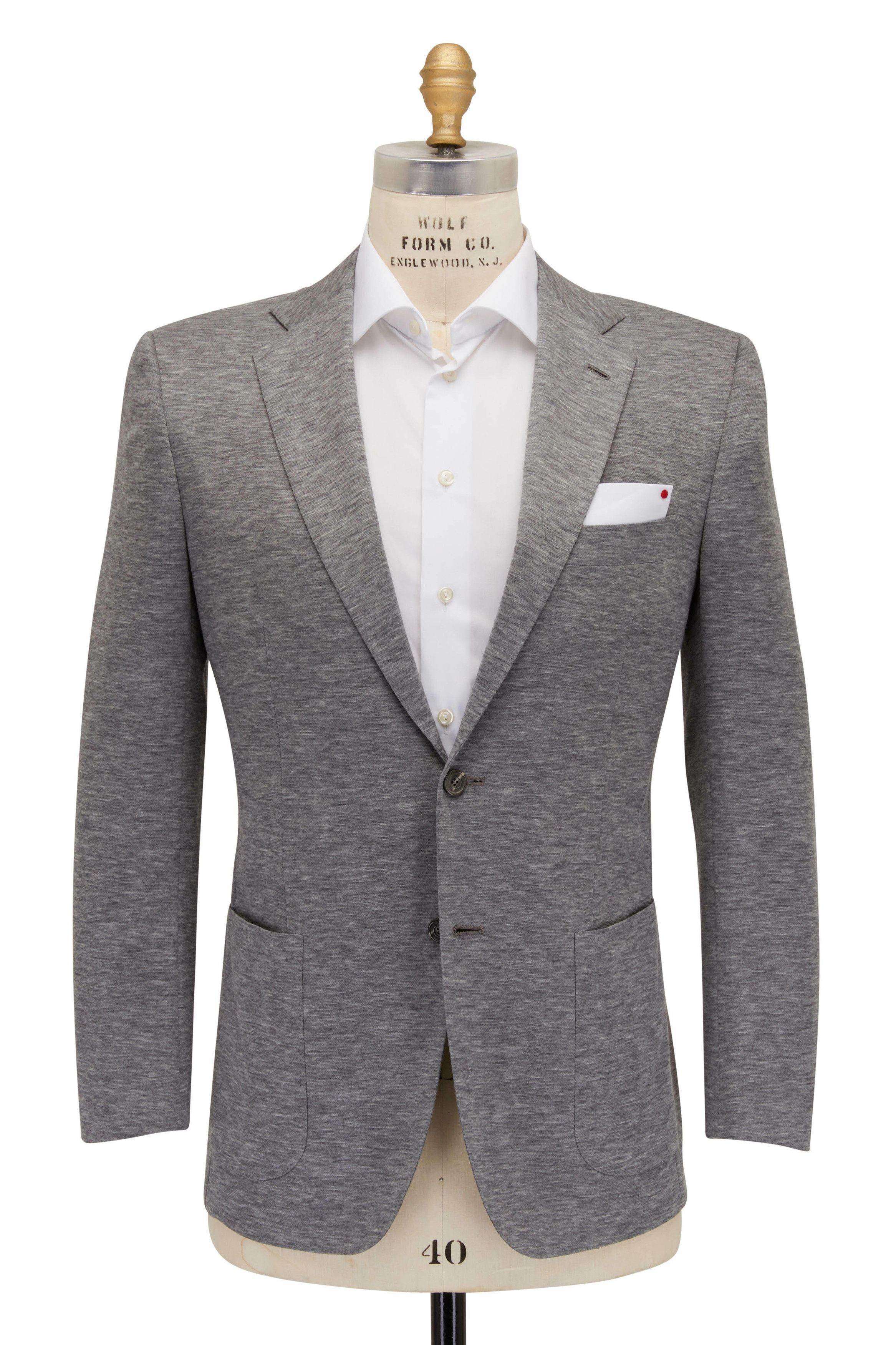 o1mtch0225 Cashmere Sportcoat in Silver/Grey