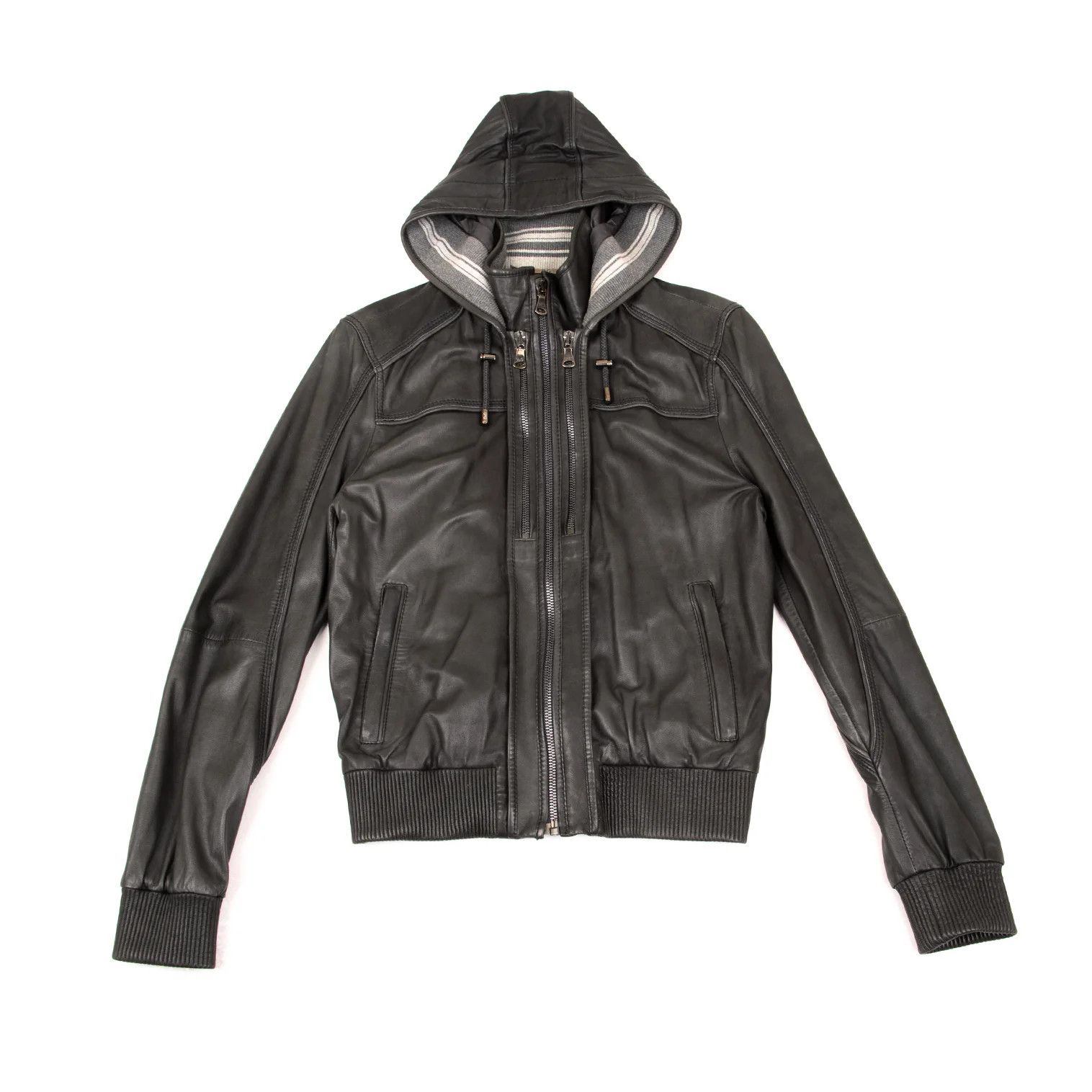 Dolce & Gabbana Hooded Zip Blouson in Charcoal, Size 46 Size US S / EU 44-46 / 1 - 1 Thumbnail