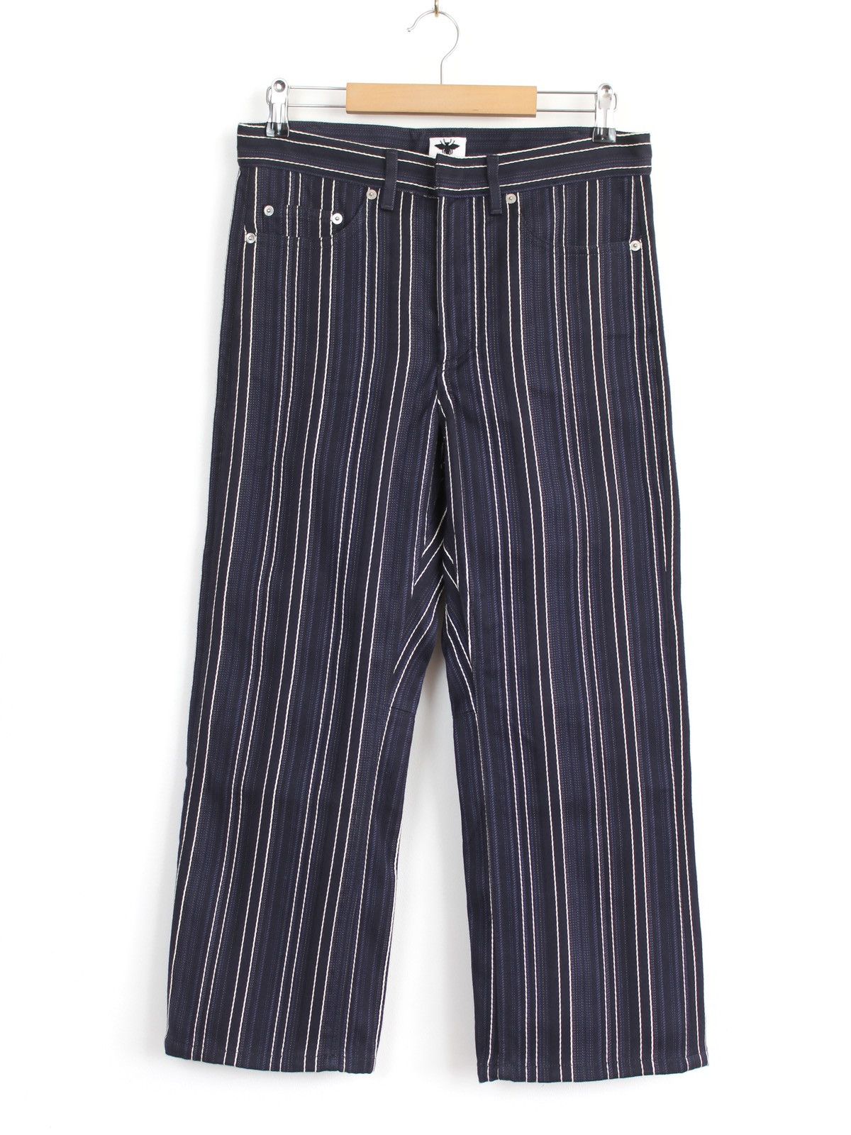 Dior Christian Dior 2019 Navy Striped Cropped Pants Size 27" / US 4 / IT 40 - 2 Thumbnail