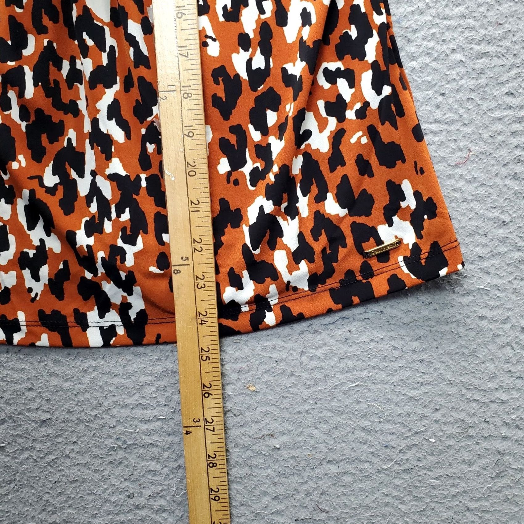 Calvin Klein Calvin Klein Blouse Top Women's L Multi Leopard Print Pleated Round Neck Casual Shirt Size L / US 10 / IT 46 - 5 Thumbnail