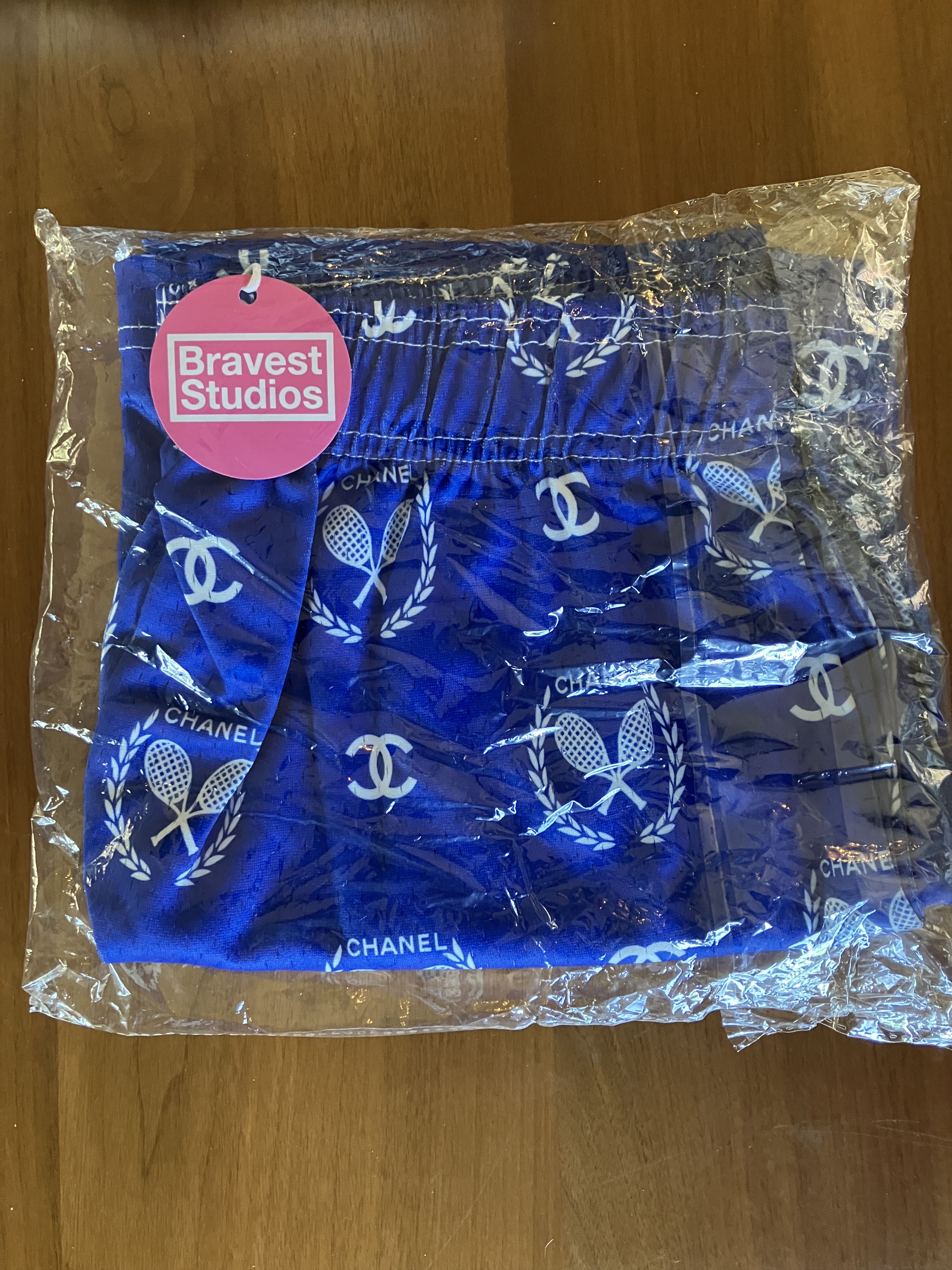 Bravest Studios Bravest Studios 2020 Blue Tennis Print Shorts LARGE (32-34) Size US 34 / EU 50 - 1 Thumbnail