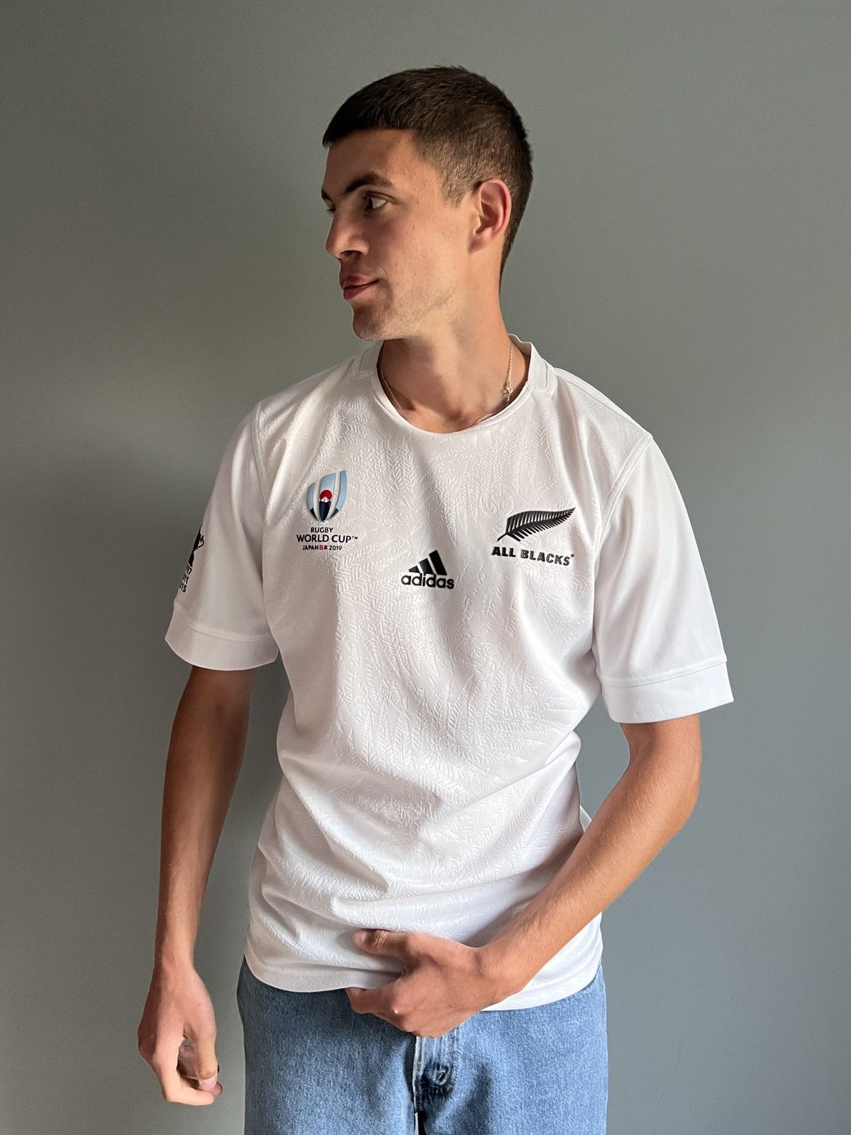 Adidas × All Blacks Adidas All Blacks World Cup Japan 2019 Rugby Jersey Size US L / EU 52-54 / 3 - 5 Thumbnail