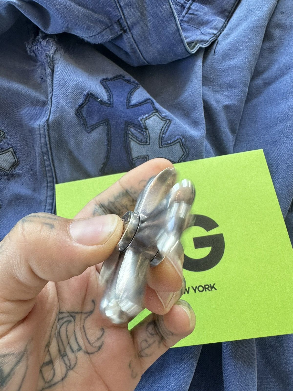 Chrome Hearts Chrome Hearts Cross Plus SOLID SILVER FIDGET SPINNER Size ONE SIZE - 8 Thumbnail