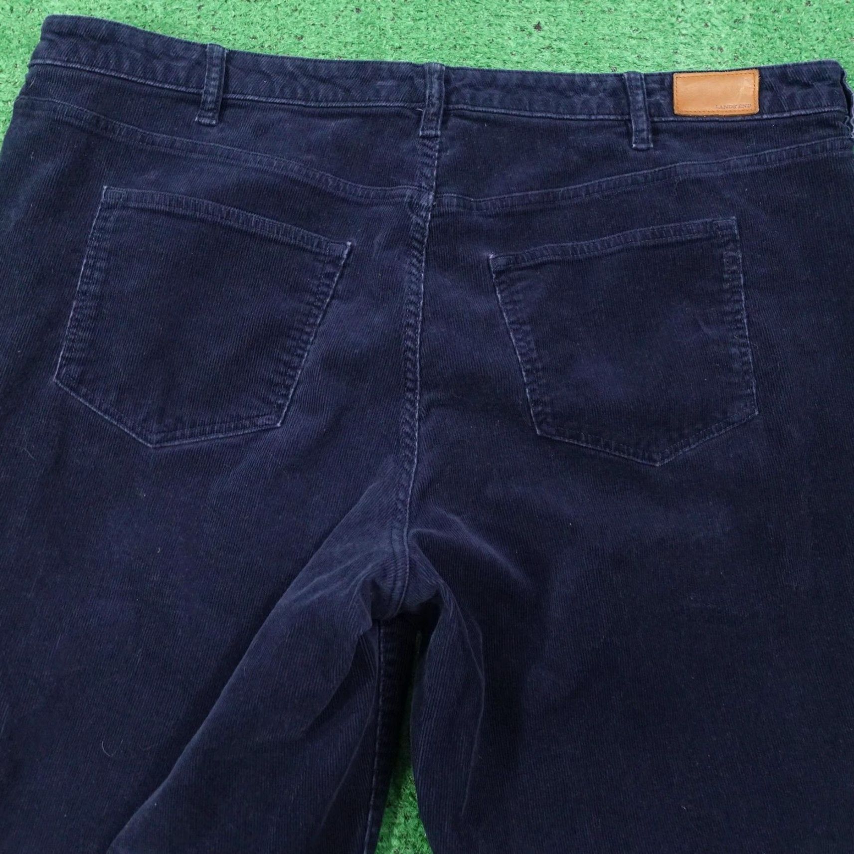 Lands' End Lands' End Pants Womens 20W Blue Corduroy Mid Rise Straight Chino 43x27 Size 42" / US 20 - 5 Thumbnail