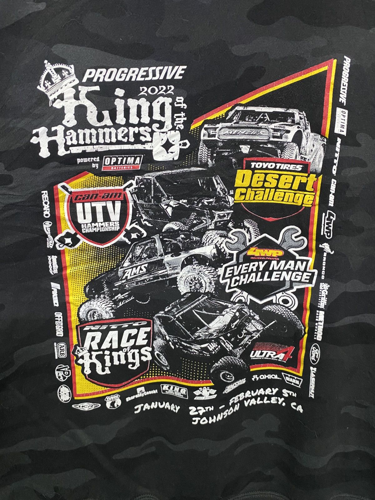 Japanese Brand King Hammers Race Of Kings Hoodie Camo Sweatshirt Size US XL / EU 56 / 4 - 2 Thumbnail
