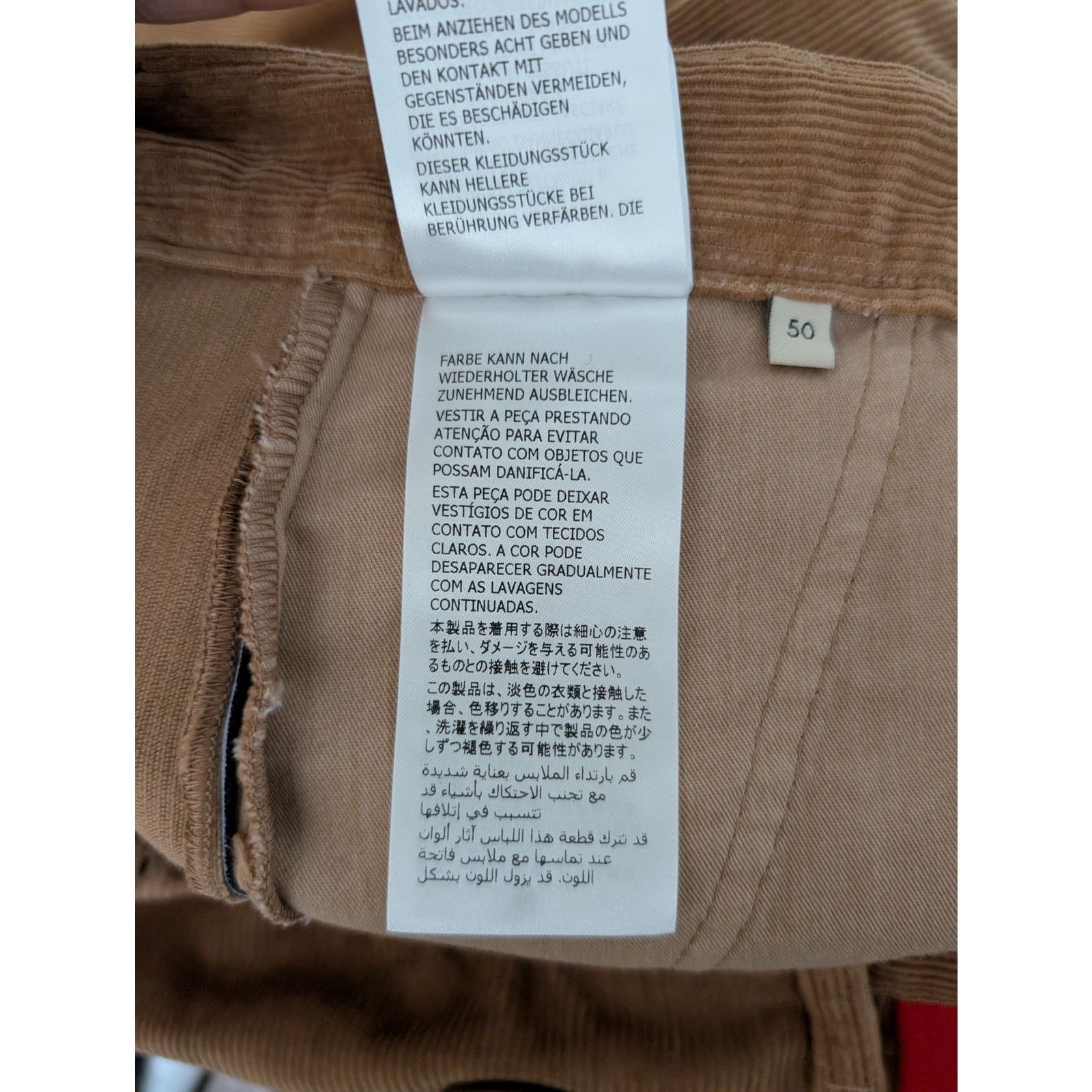 Gucci o1rshd1 Trousers Dyed Wash Velvet W/Melton Vintage Camel/Mix Size US 34 / EU 50 - 20 Thumbnail