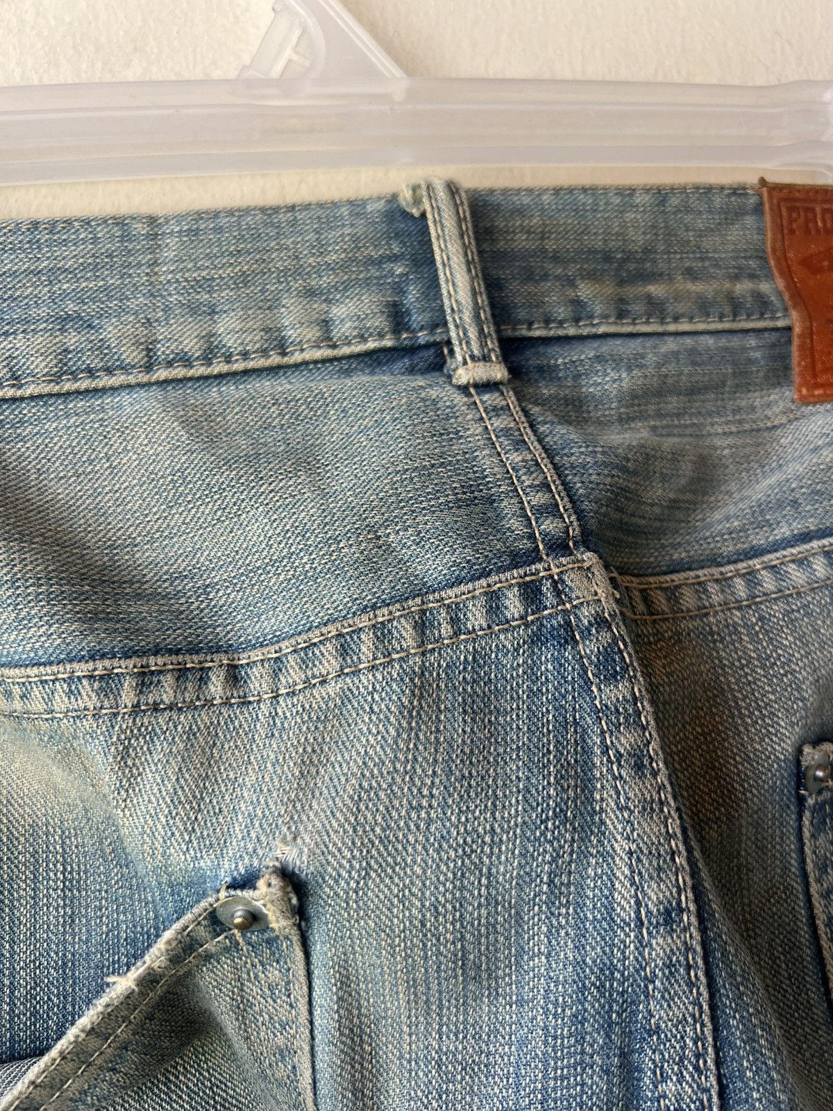 5351 POUR LES HOMMES Frog Denim Japan Distress Dirty Mud Denim Super Flare Jeans Size US 32 / EU 48 - 18 Thumbnail