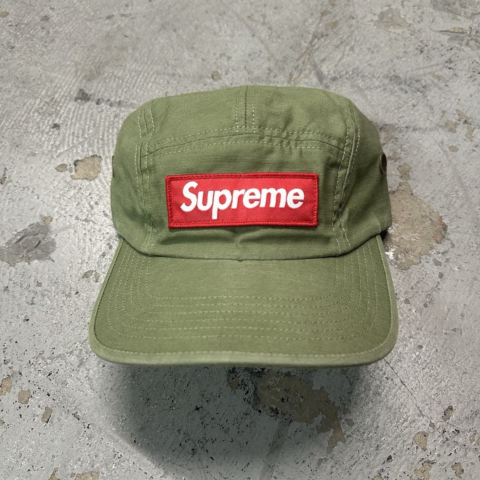 Supreme Supreme Olive Green Box Logo 5 Panel Hat | Grailed