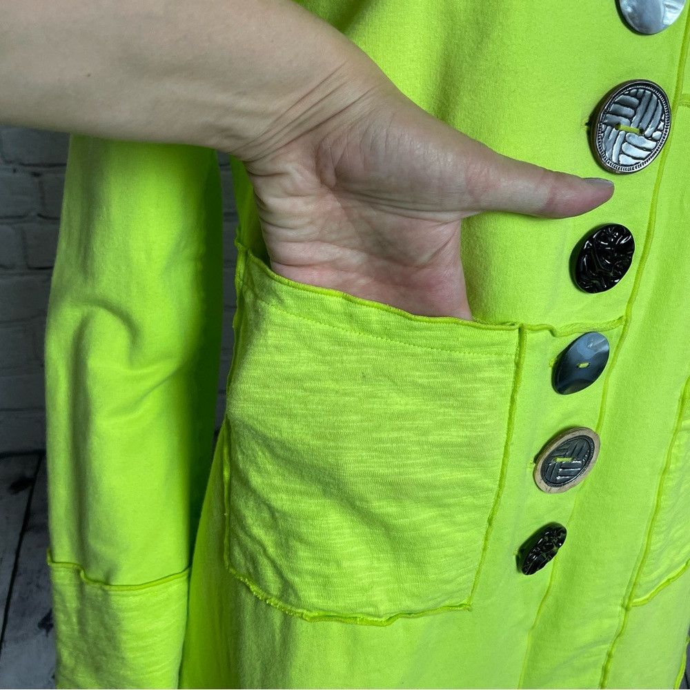 Other Neon Buddha Yellow Green Mix Buttons Cotton Jacket Size S Size S / US 4 / IT 40 - 7 Thumbnail