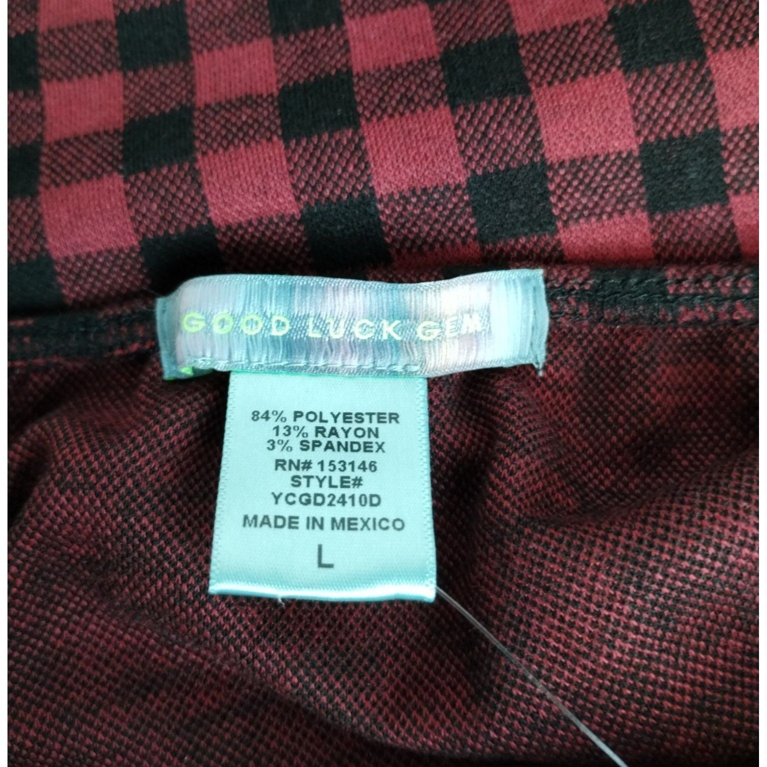 Other Good Luck Gem Juniors Large Burgundy and Black Plaid Shift D Size L / US 10 / IT 46 - 6 Thumbnail