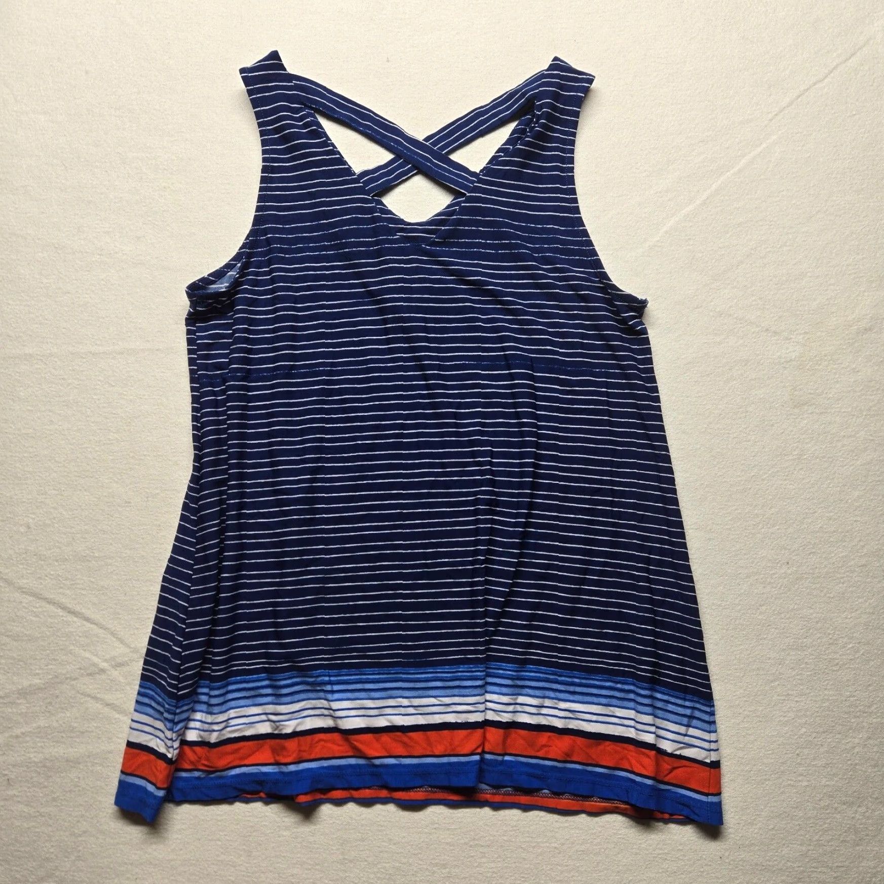 Vintage Westport Blue Red White Sleeveless Racerback Blouse Womens M Medium Size M / US 6-8 / IT 42-44 - 5 Thumbnail