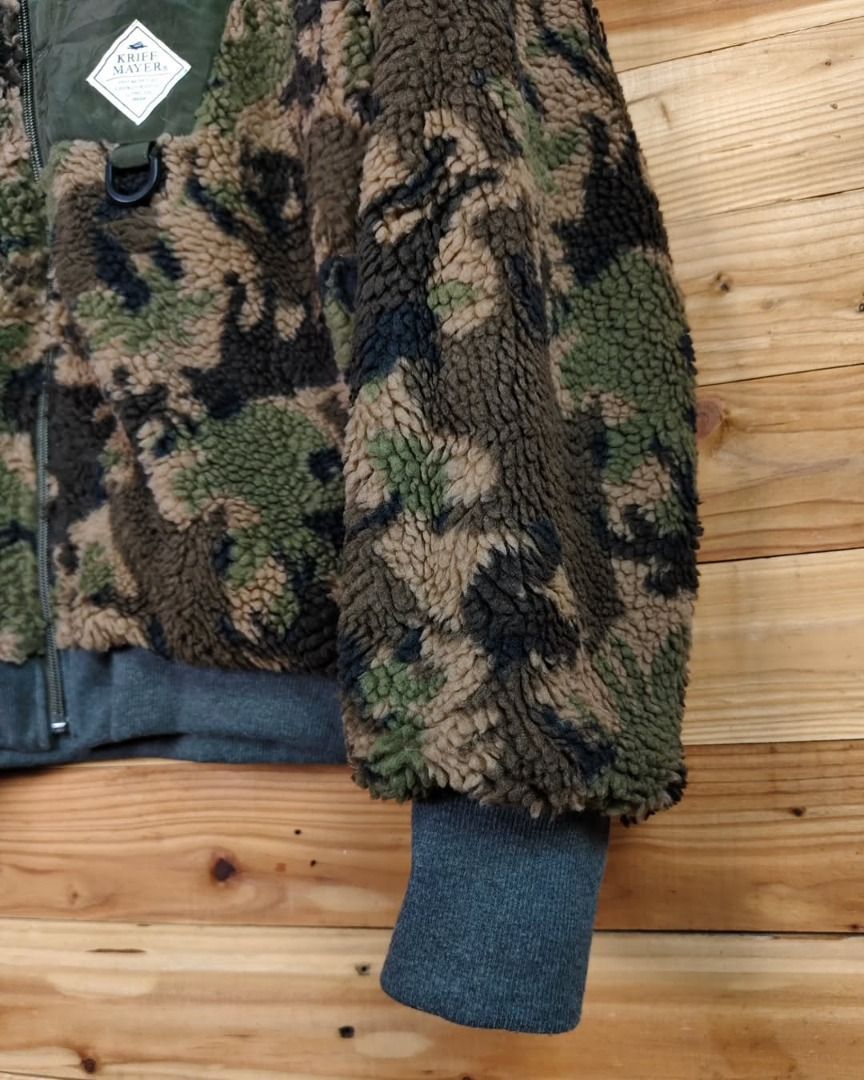 Japanese Brand KRIFF MAYER CAMO GREEN ARMY REVERSIBLE JACKET Size US L / EU 52-54 / 3 - 6 Thumbnail