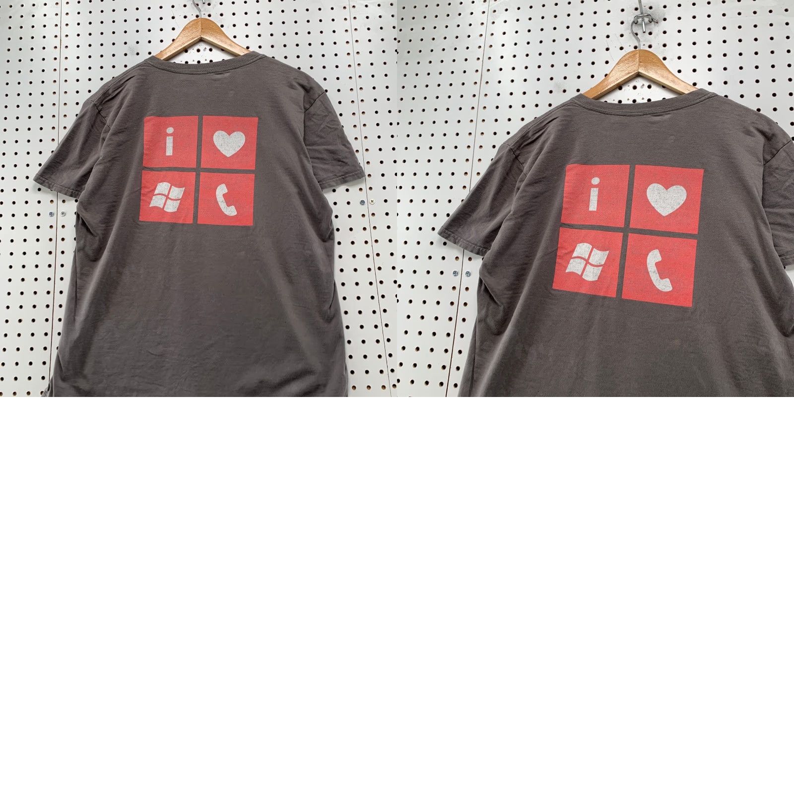 Gildan VINTAGE Windows Phone Shirt Mens Large Gray Short Sleeve Cyber Punk Skater Grunge Size US L / EU 52-54 / 3 - 9 Thumbnail