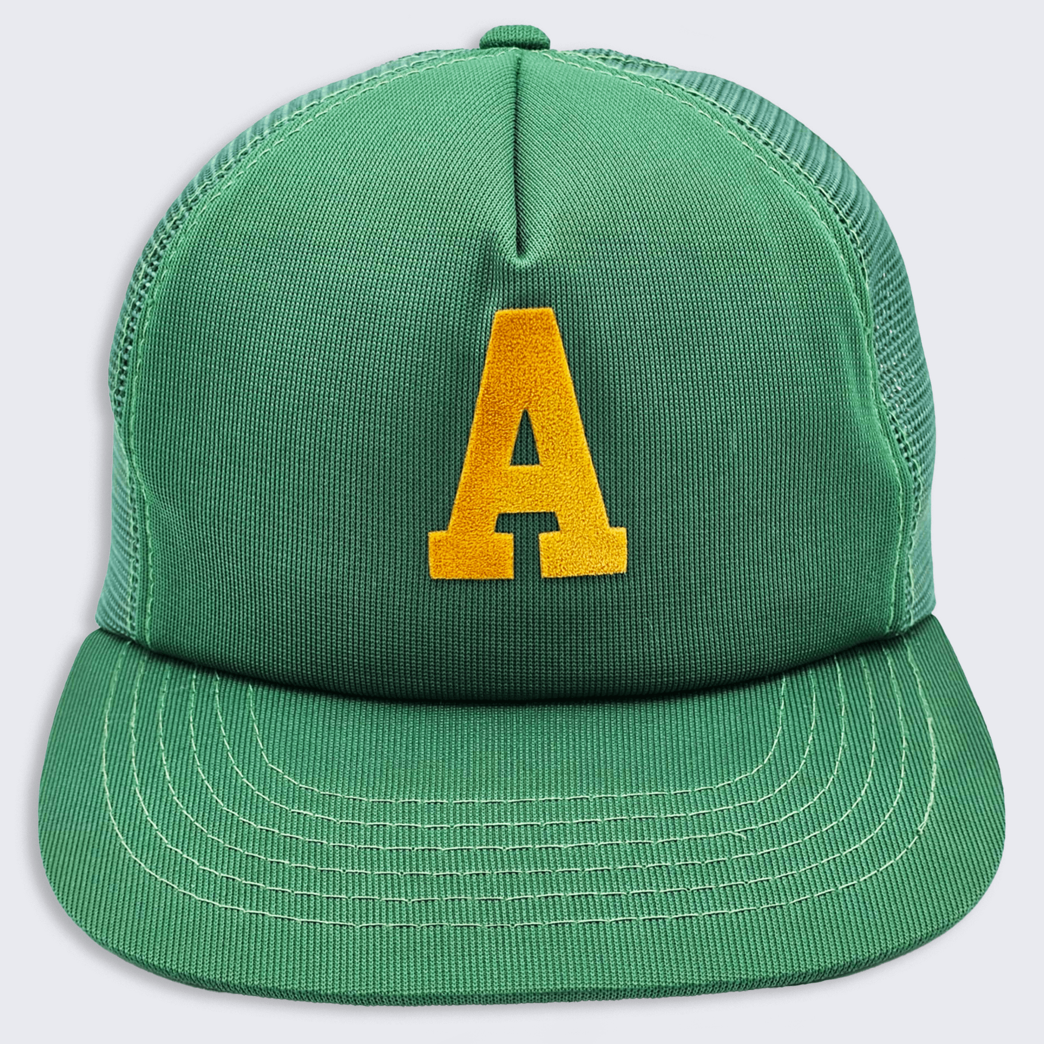 Vintage Letter A Vintage 70s Youngan Green Trucker Snapback Hat Size ONE SIZE - 1 Thumbnail