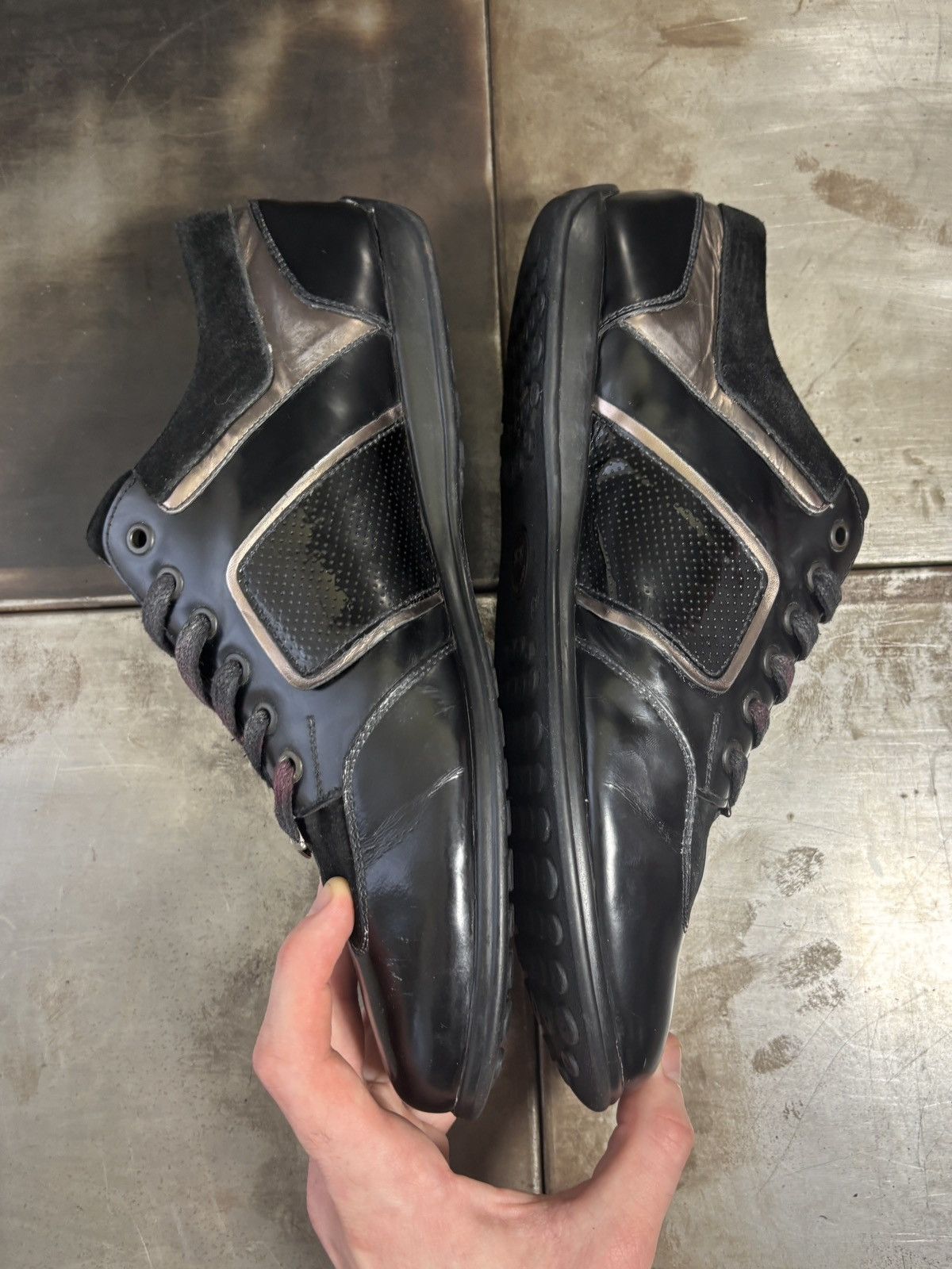 Versace 2000s Versace Collection Sneakers Patent Leather GATs Euro Size US 9 / EU 42 - 14 Thumbnail