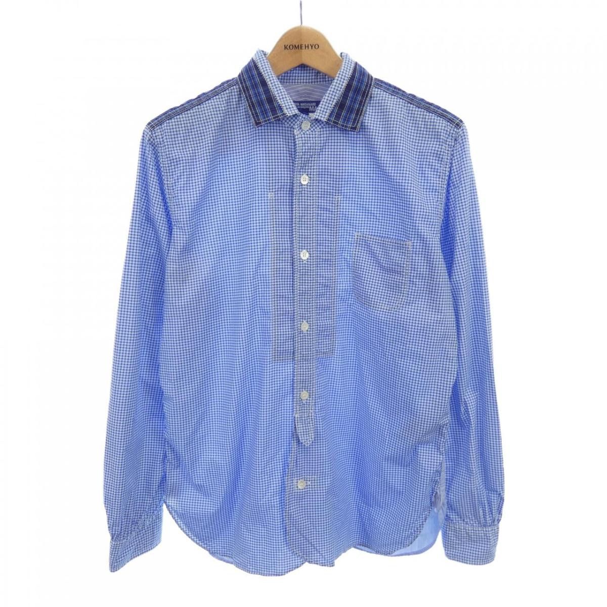 Junya Watanabe Shirt Check Switching Long Sleeve Blue Size US M / EU 48-50 / 2 - 1 Thumbnail
