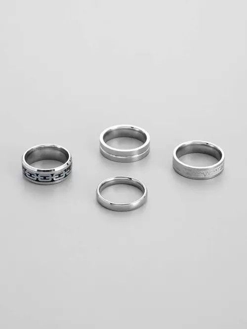 Ring Of Fire 4pcs Mens Ring Set Size ONE SIZE - 3 Thumbnail