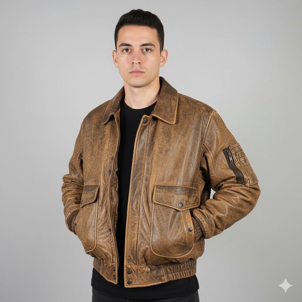 If Six Was Nine Vintage Lord Anthony Leather Jacket Size US M / EU 48-50 / 2 - 1 Thumbnail