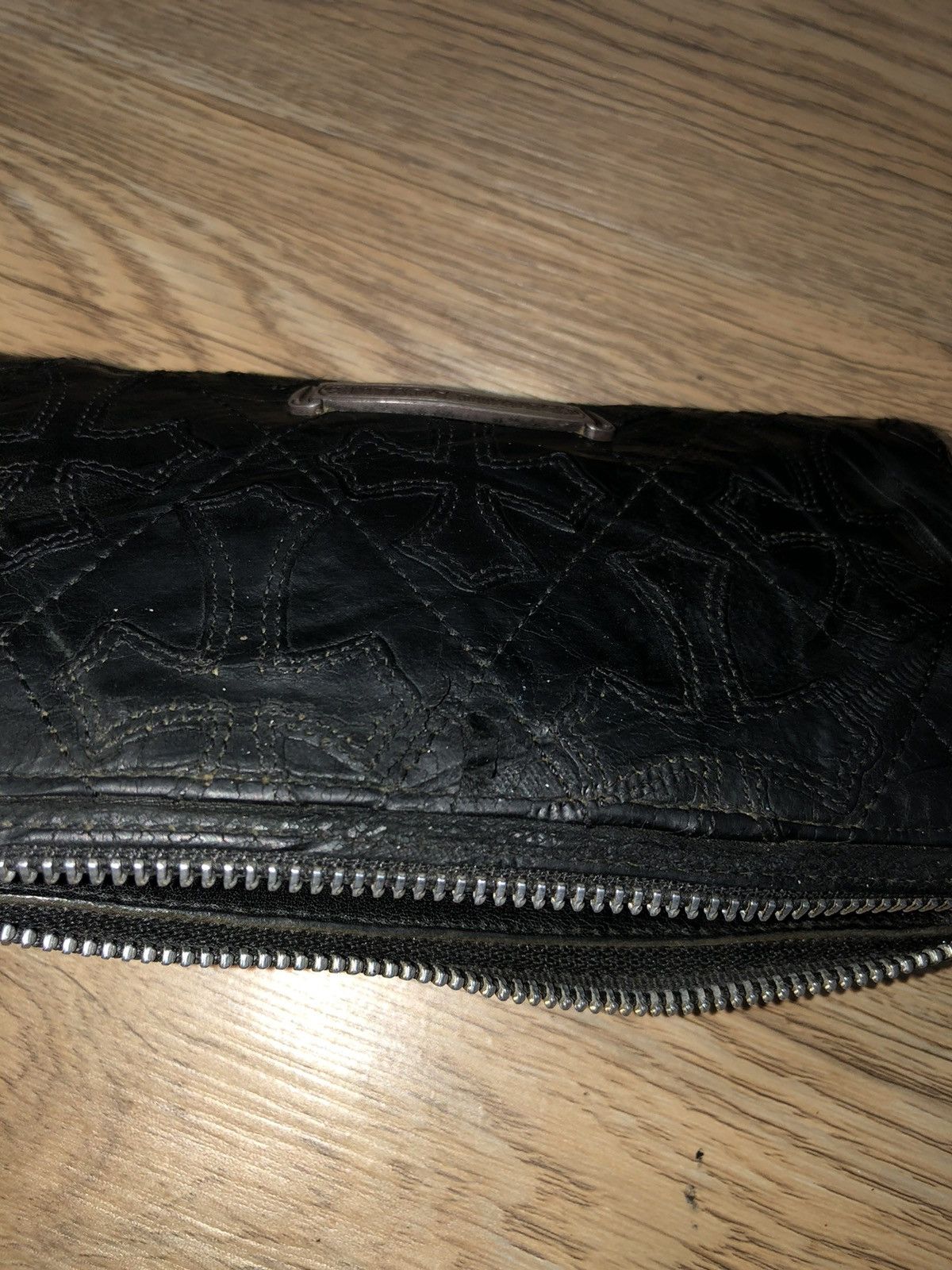 Chrome Hearts Chrome Hearts cross symmetry distressed long zip wallet Size ONE SIZE - 9 Thumbnail
