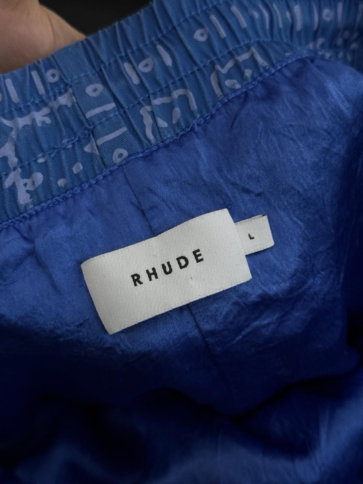 Rhude Rhude Logo Shorts Blue White Summer 100% Authentic (Large) Size US 34 / EU 50 - 7 Thumbnail