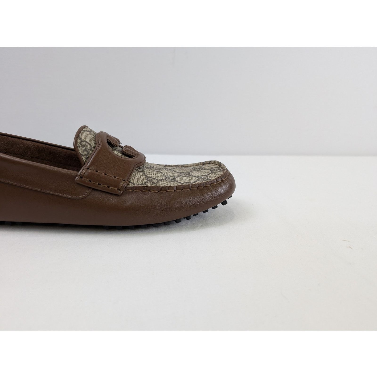 Gucci o1rshd1 Leather Upper and Rubber Loafers in Brown Size US 8.5 / EU 41-42 - 4 Thumbnail